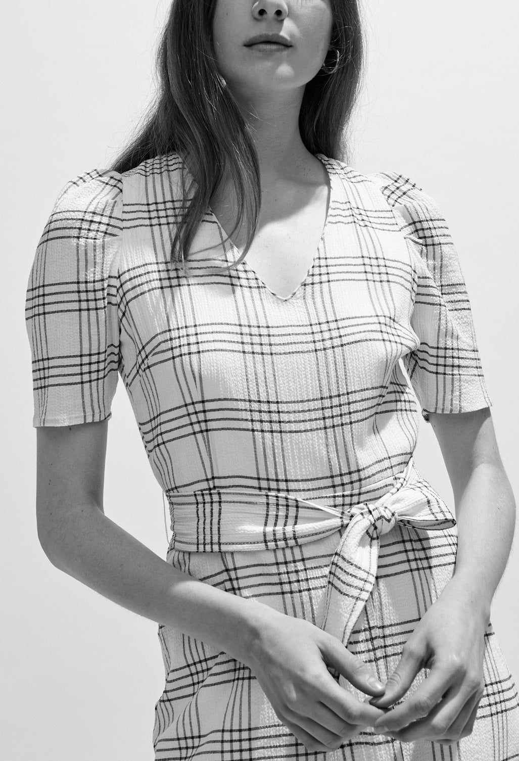 Robe en coton à carreaux ceinturée Faume - seconde main