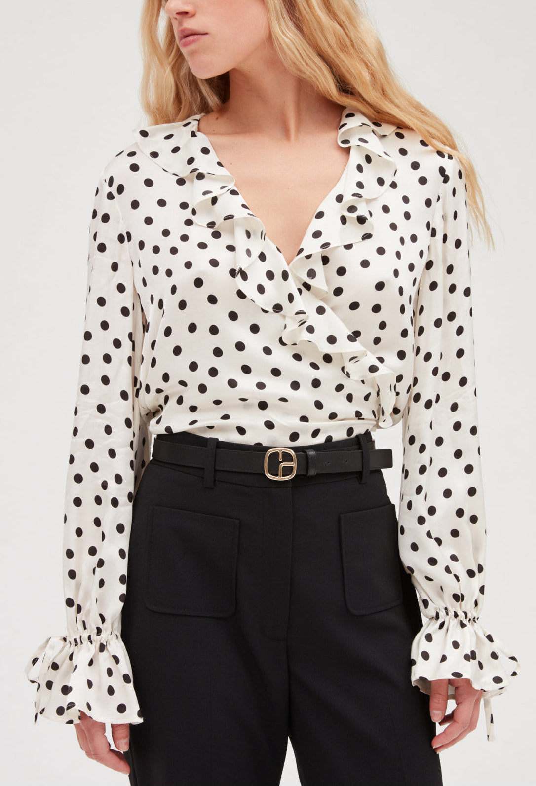 Blouse volantée pois Faume - seconde main