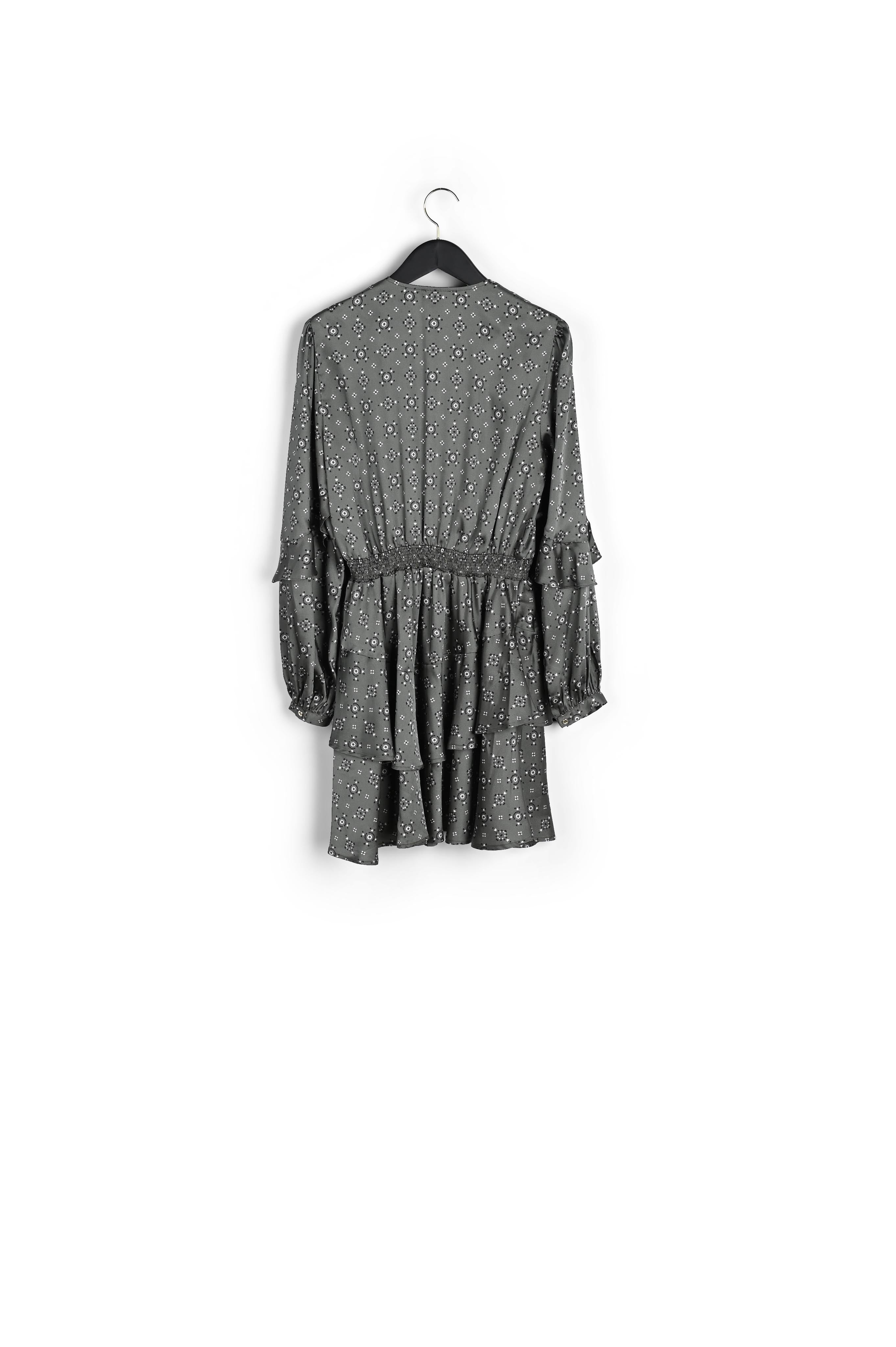 Robe courte à motif géométrique smocké Faume - seconde main