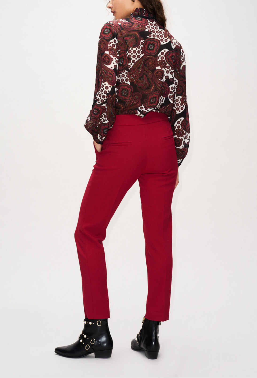 Top imprimé col lavallière Faume - seconde main