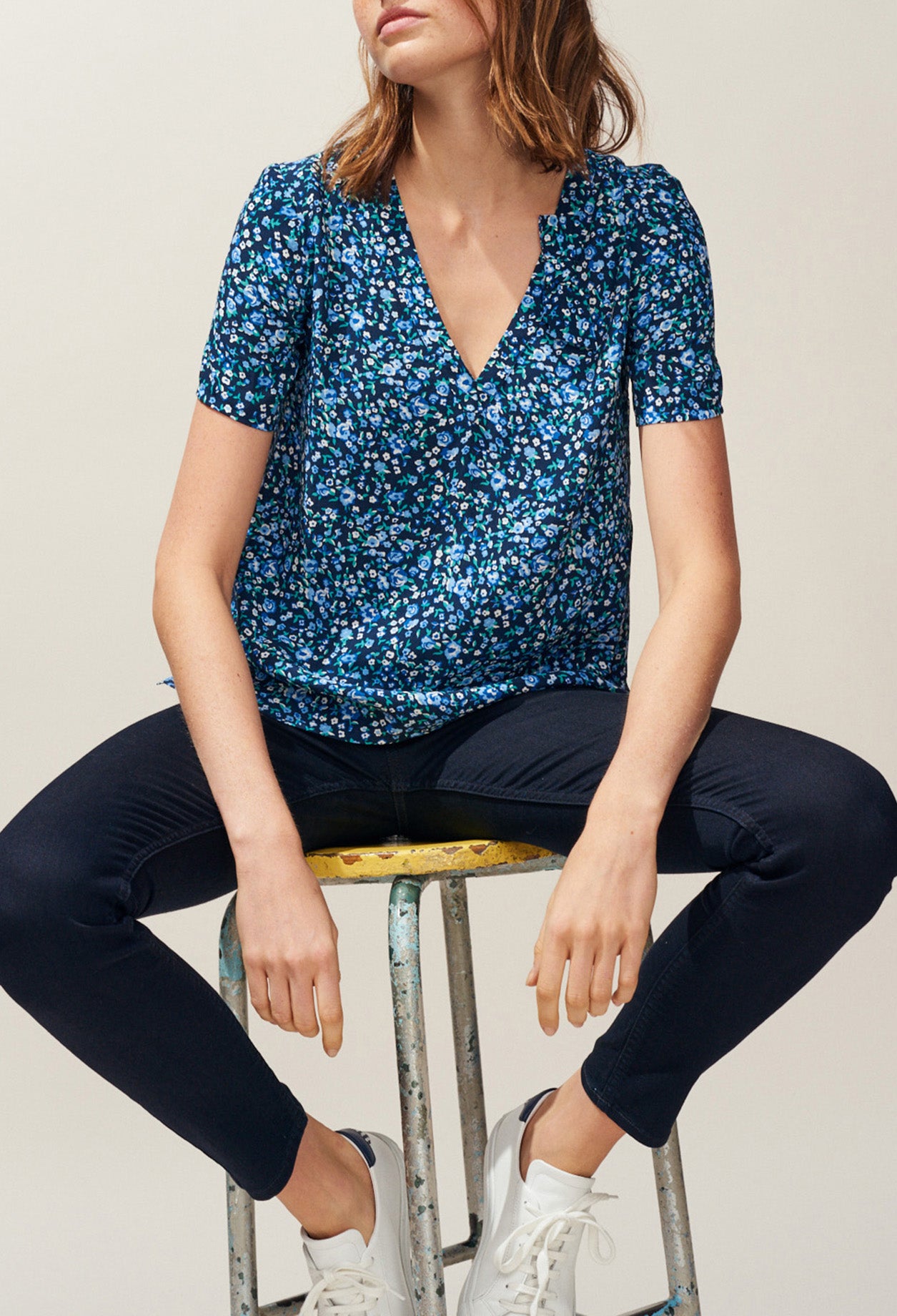 Top manches courtes imprimé fleuri Faume - seconde main