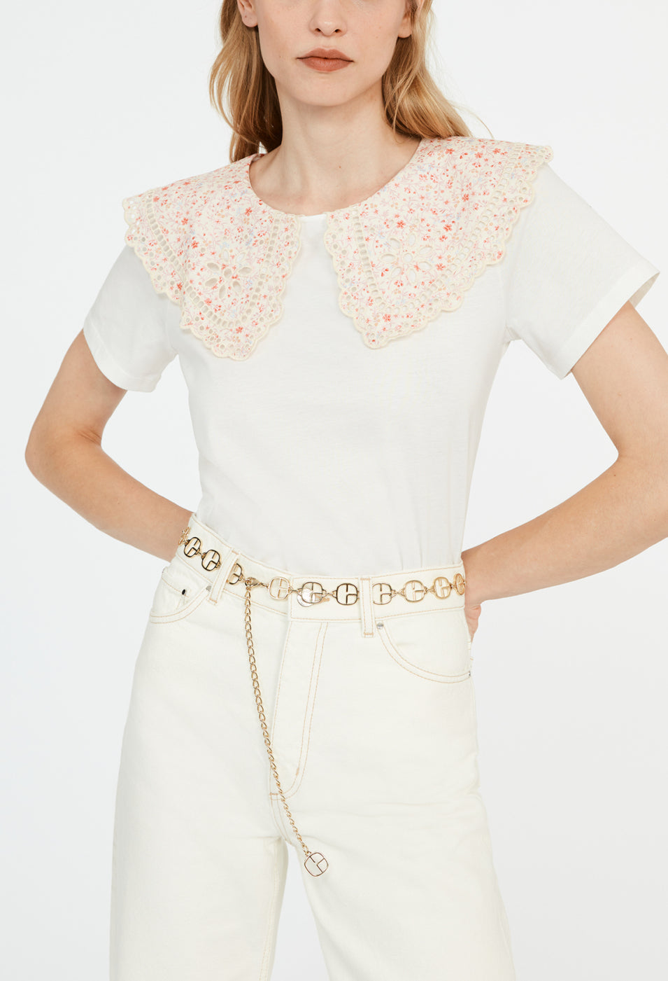 T-shirt col oversize Faume - seconde main