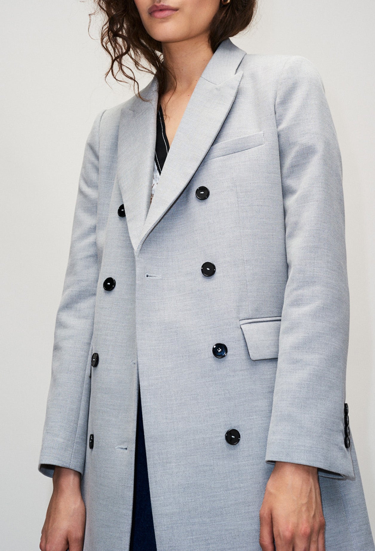 Manteau croisé coupe masculine Faume - seconde main