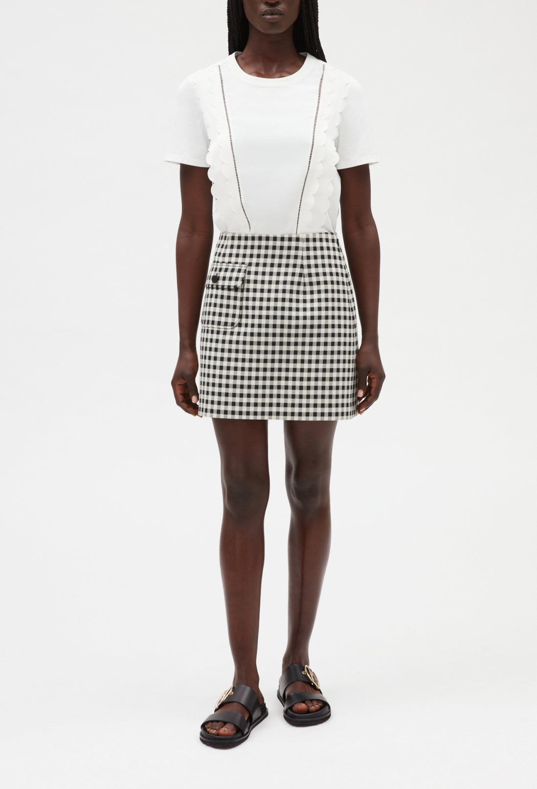 Jupe courte vichy Faume - seconde main