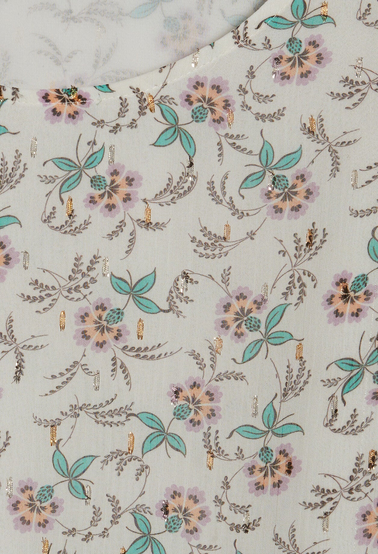 Chemise imprimé floral métallisé Faume - seconde main