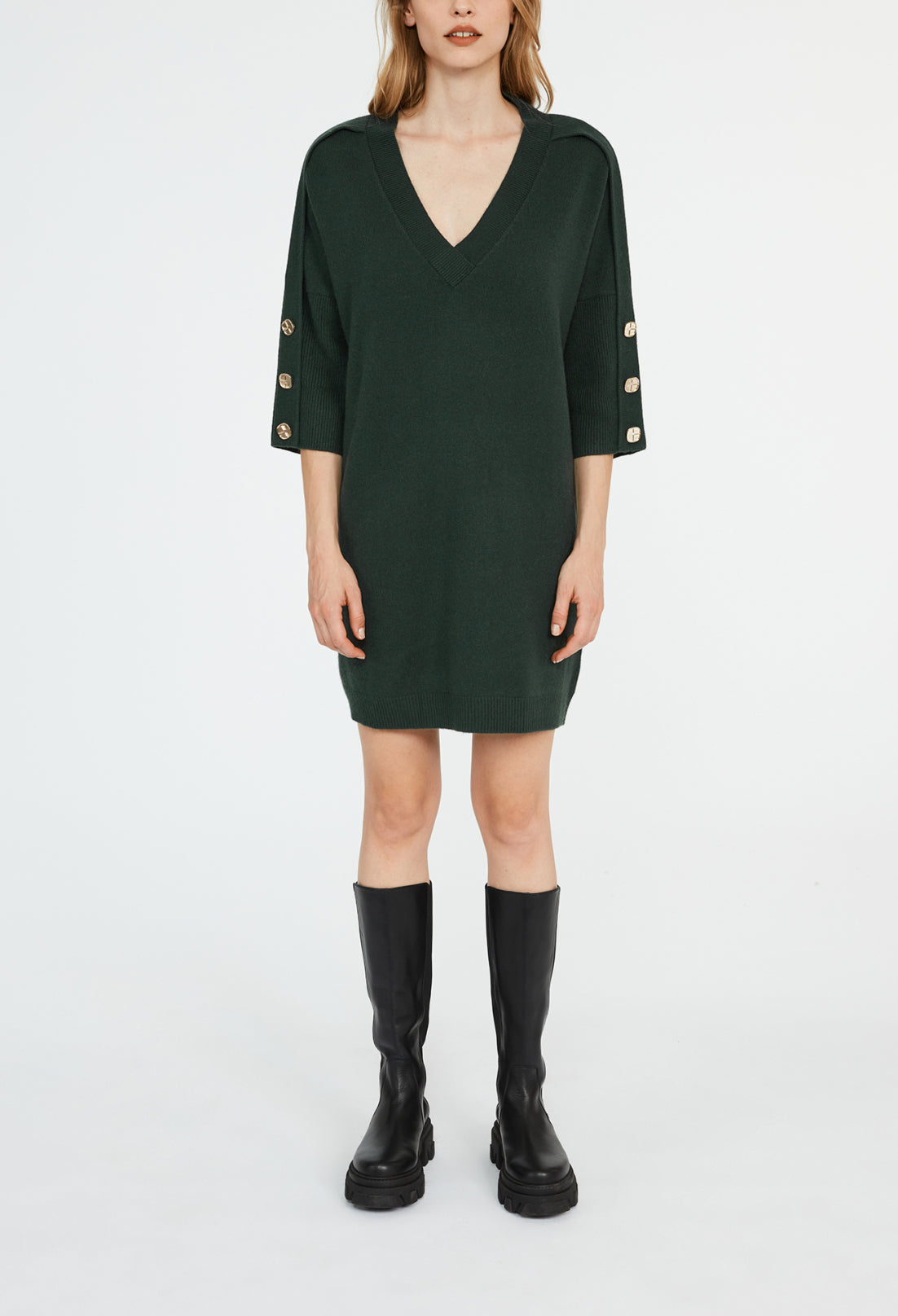 Robe pull col V Faume - seconde main