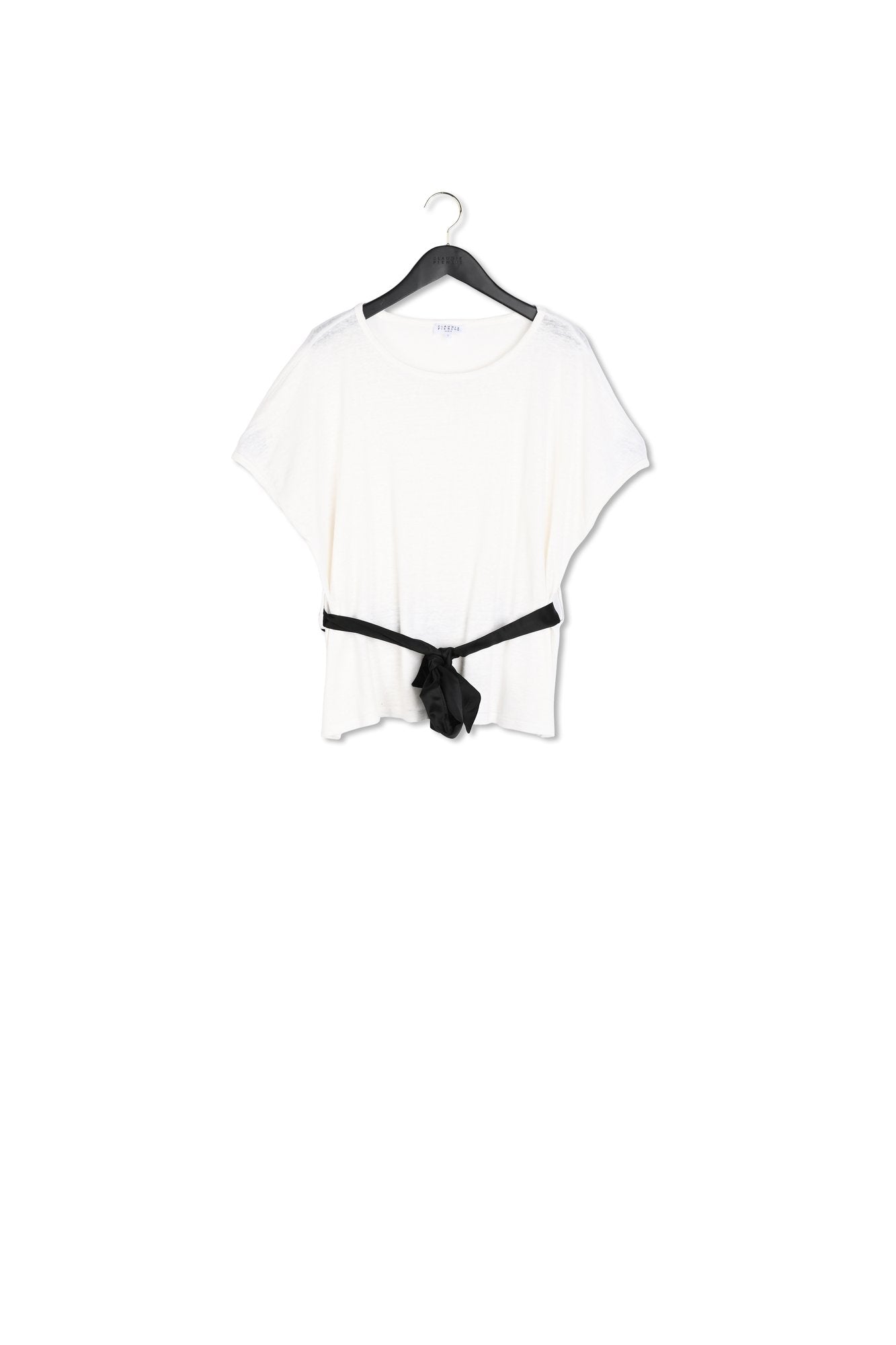 T-shirt en lin ceinturé Faume - seconde main