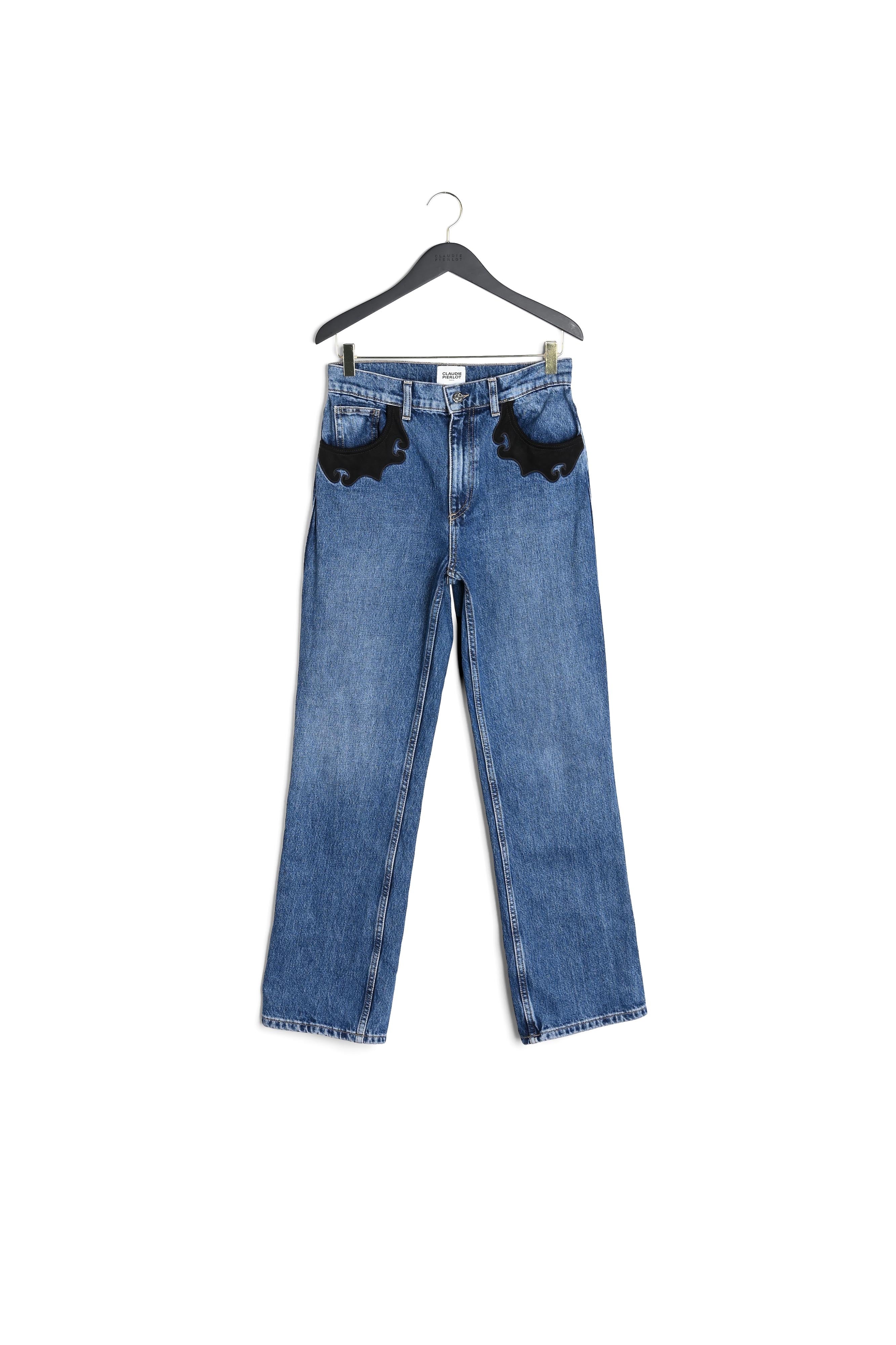 Jean mid-blue western Faume - seconde main