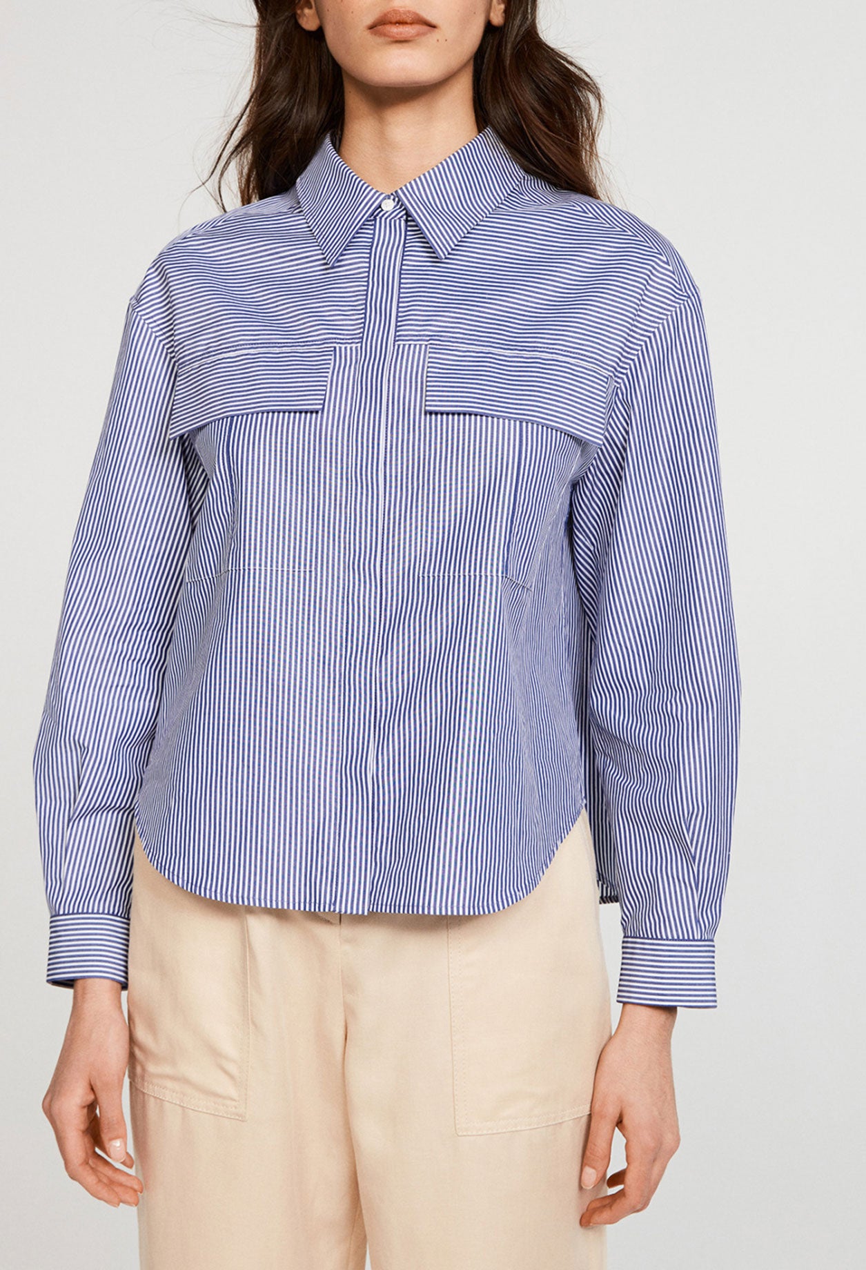 Chemise rayée en coton biologique Faume - seconde main