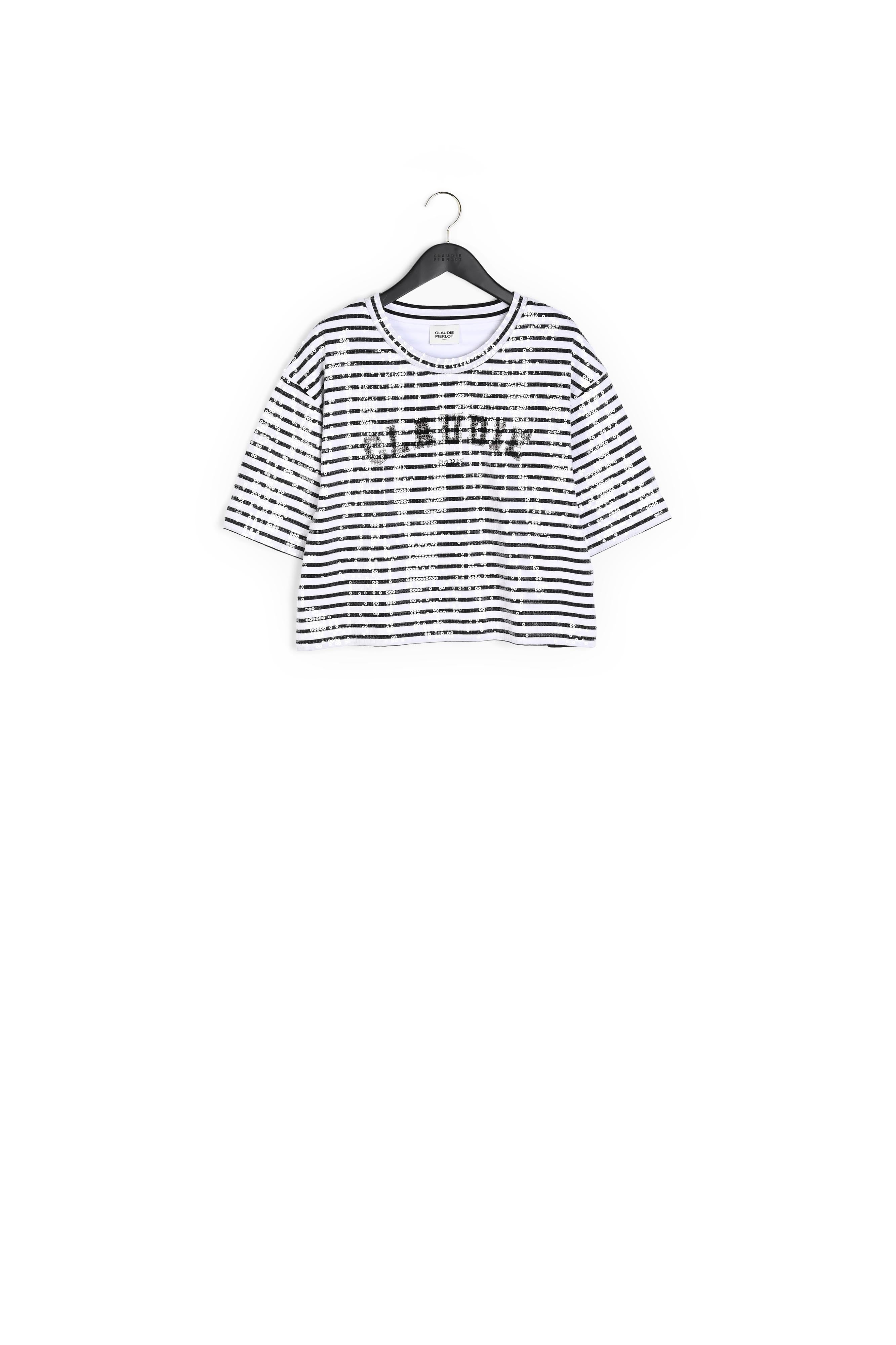 T-shirt rayures sequins bicolore Faume - seconde main