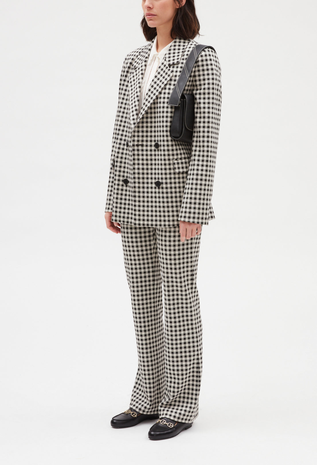 Veste tailleur vichy bicolore Faume - seconde main