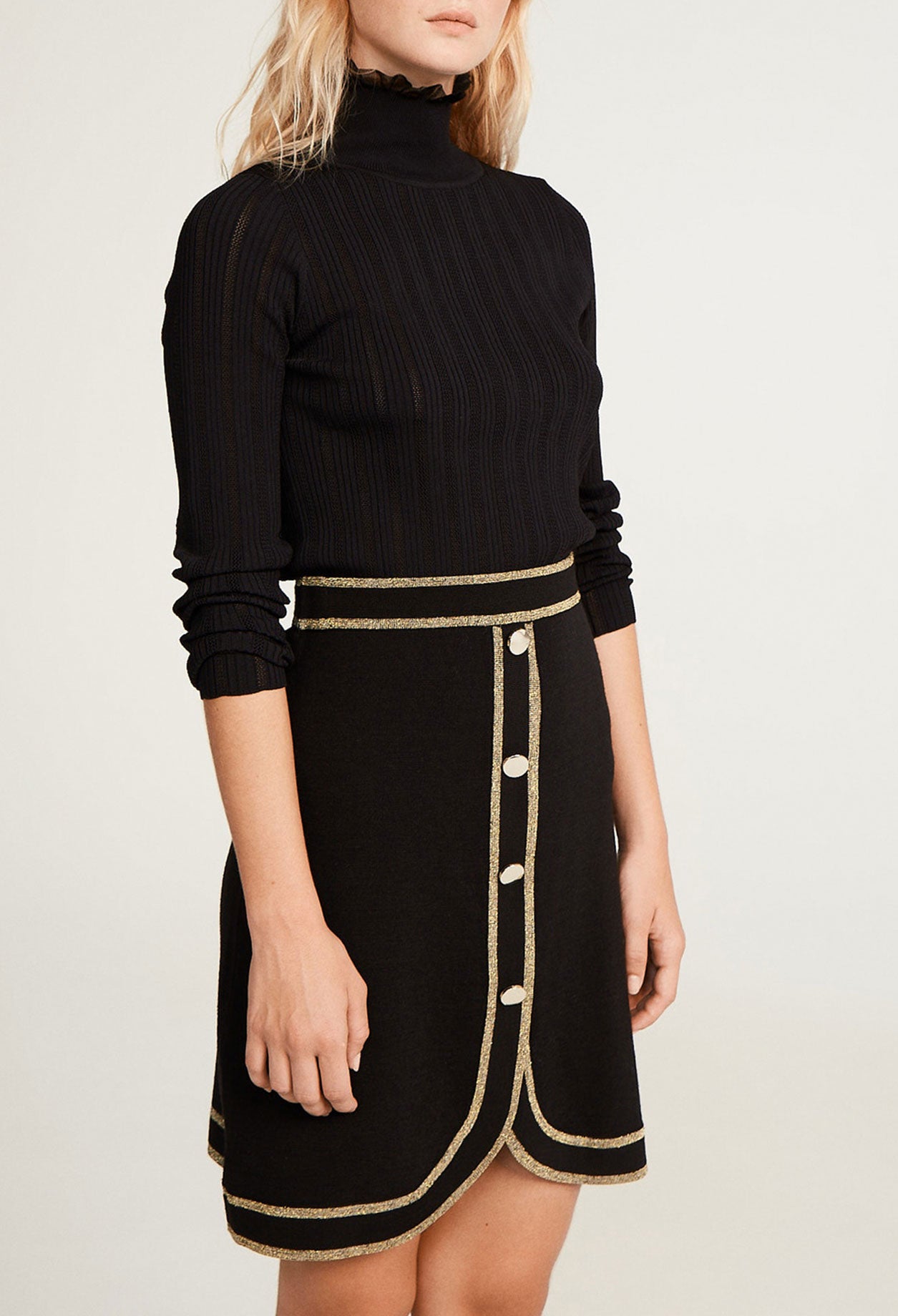 Jupe noire et dorée Faume - seconde main