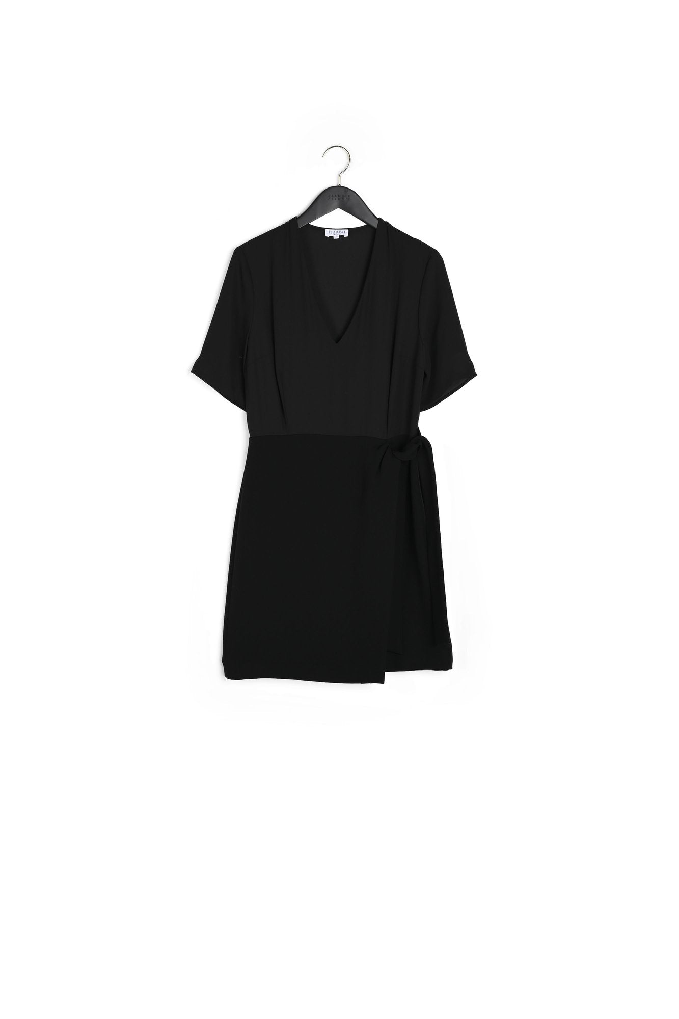 Robe bi-matière noire Faume - seconde main