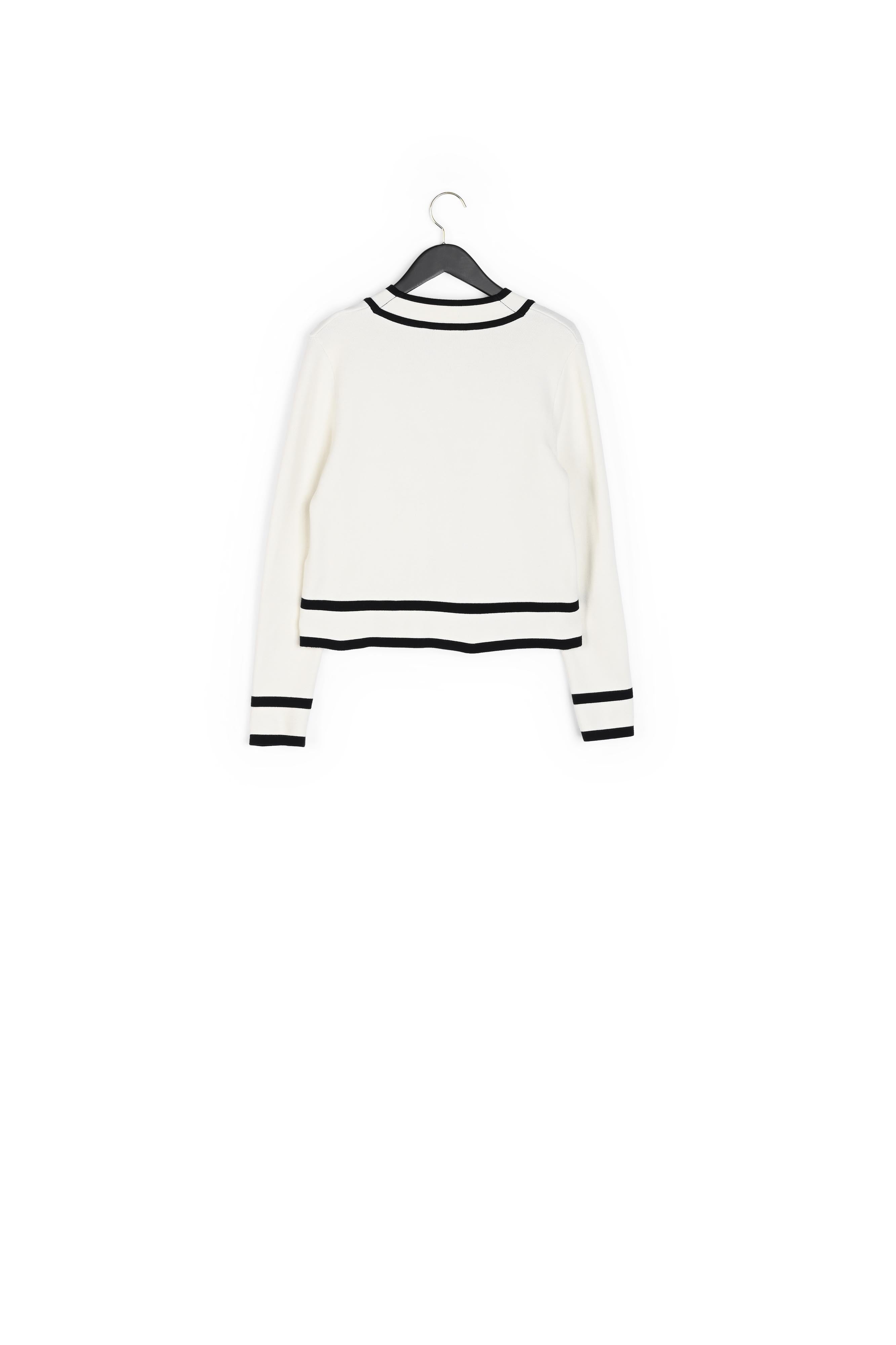 Cardigan bicolore poche brodée Faume - seconde main