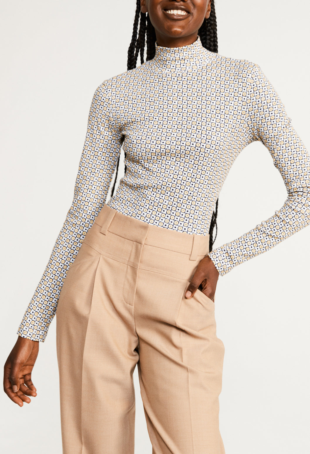 Top imprimé en coton biologique Faume - seconde main