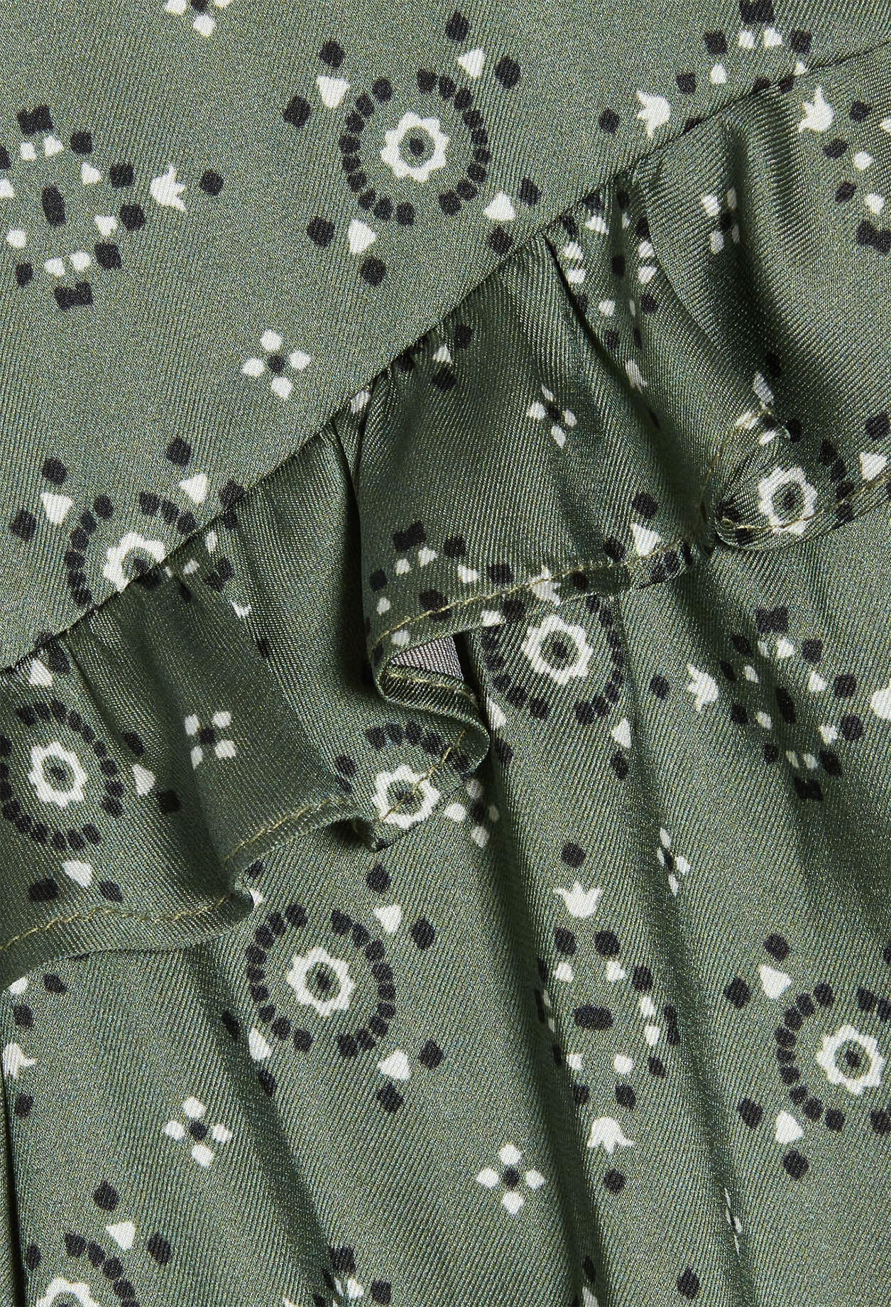 Robe courte à motif géométrique smocké Faume - seconde main