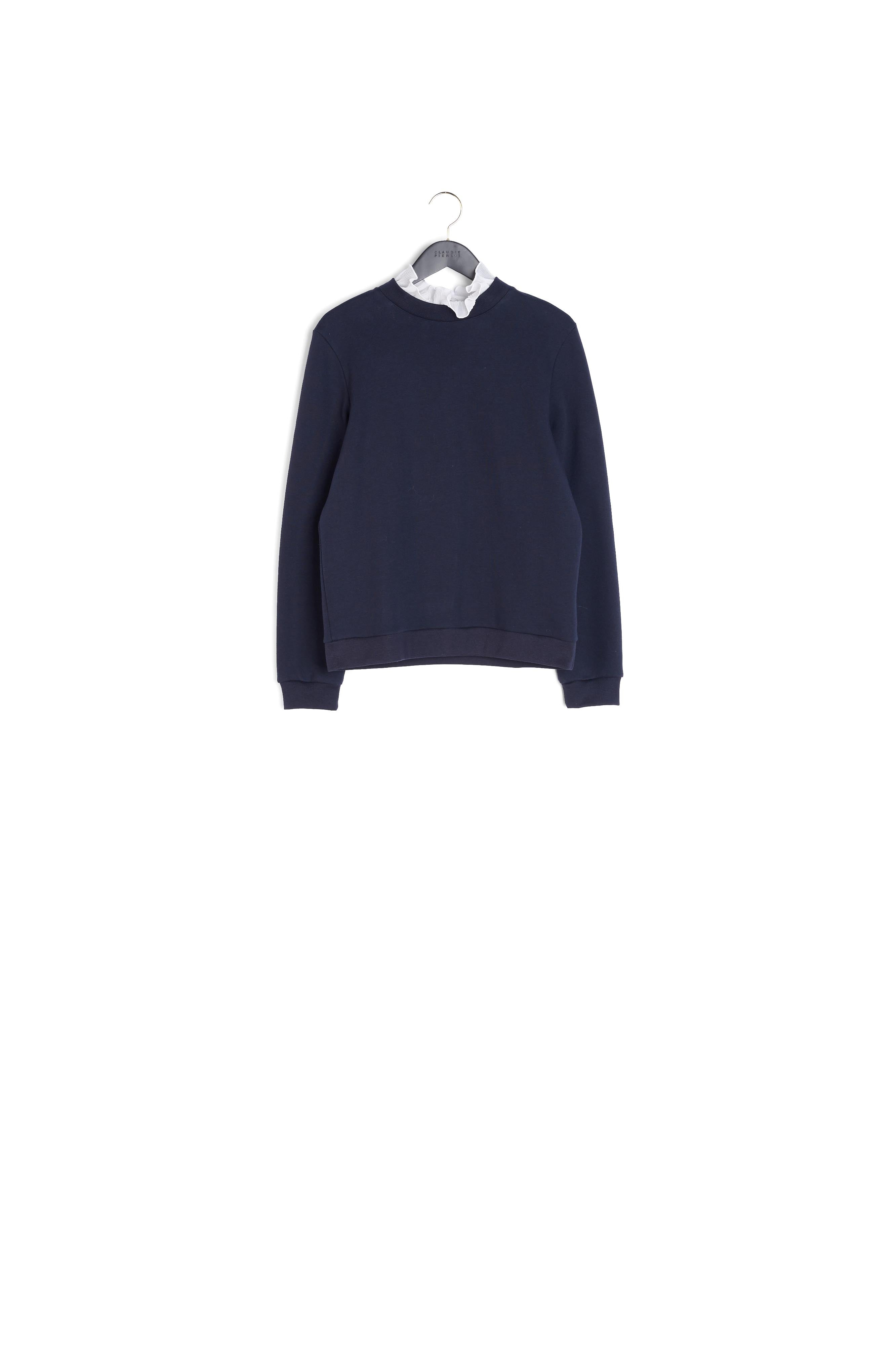 Sweat 2 en 1 col victorien contrasté Faume - seconde main