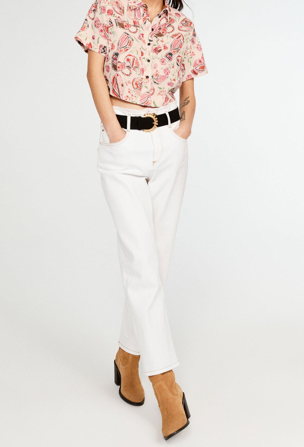 Chemise courte imprimée Faume - seconde main