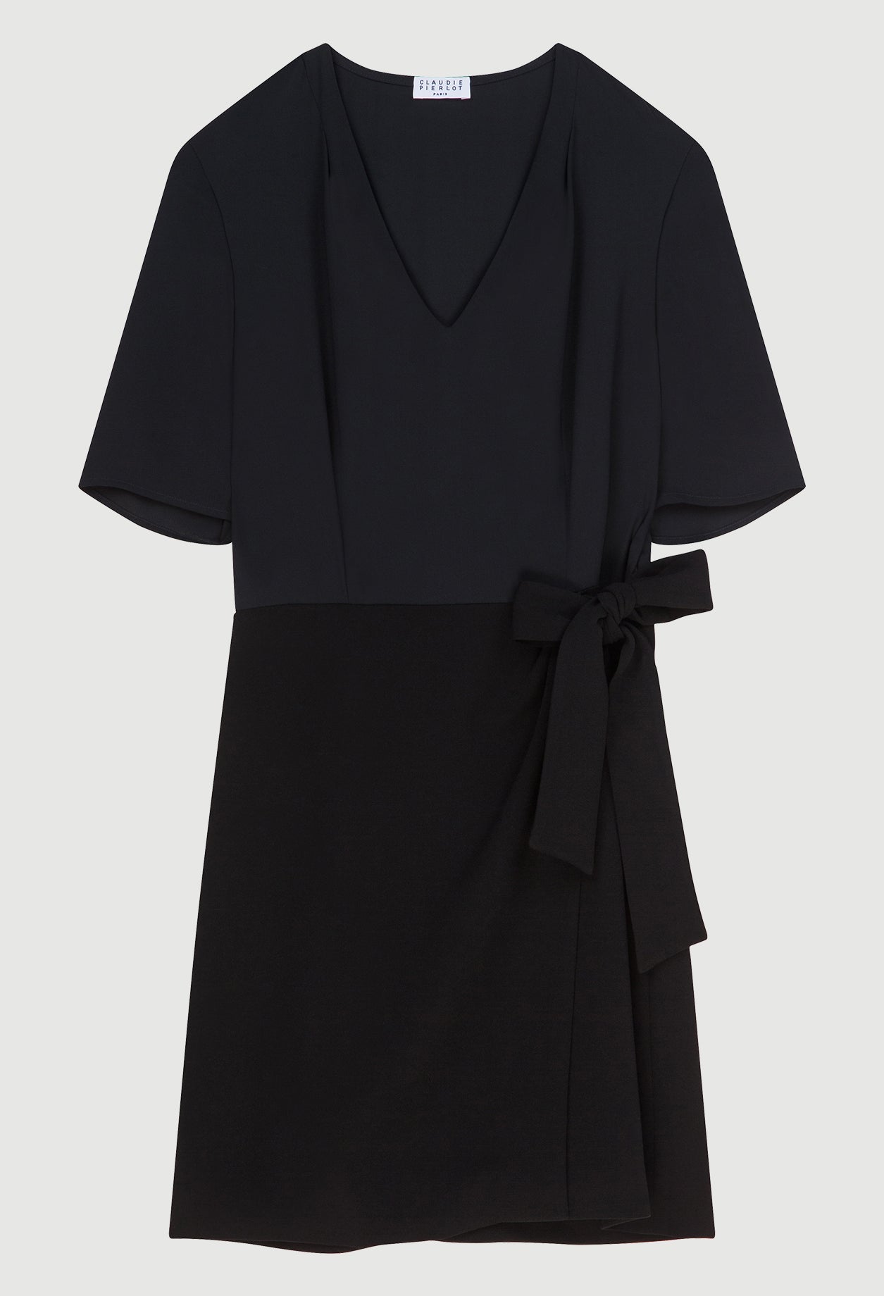 Robe bi-matière noire Faume - seconde main