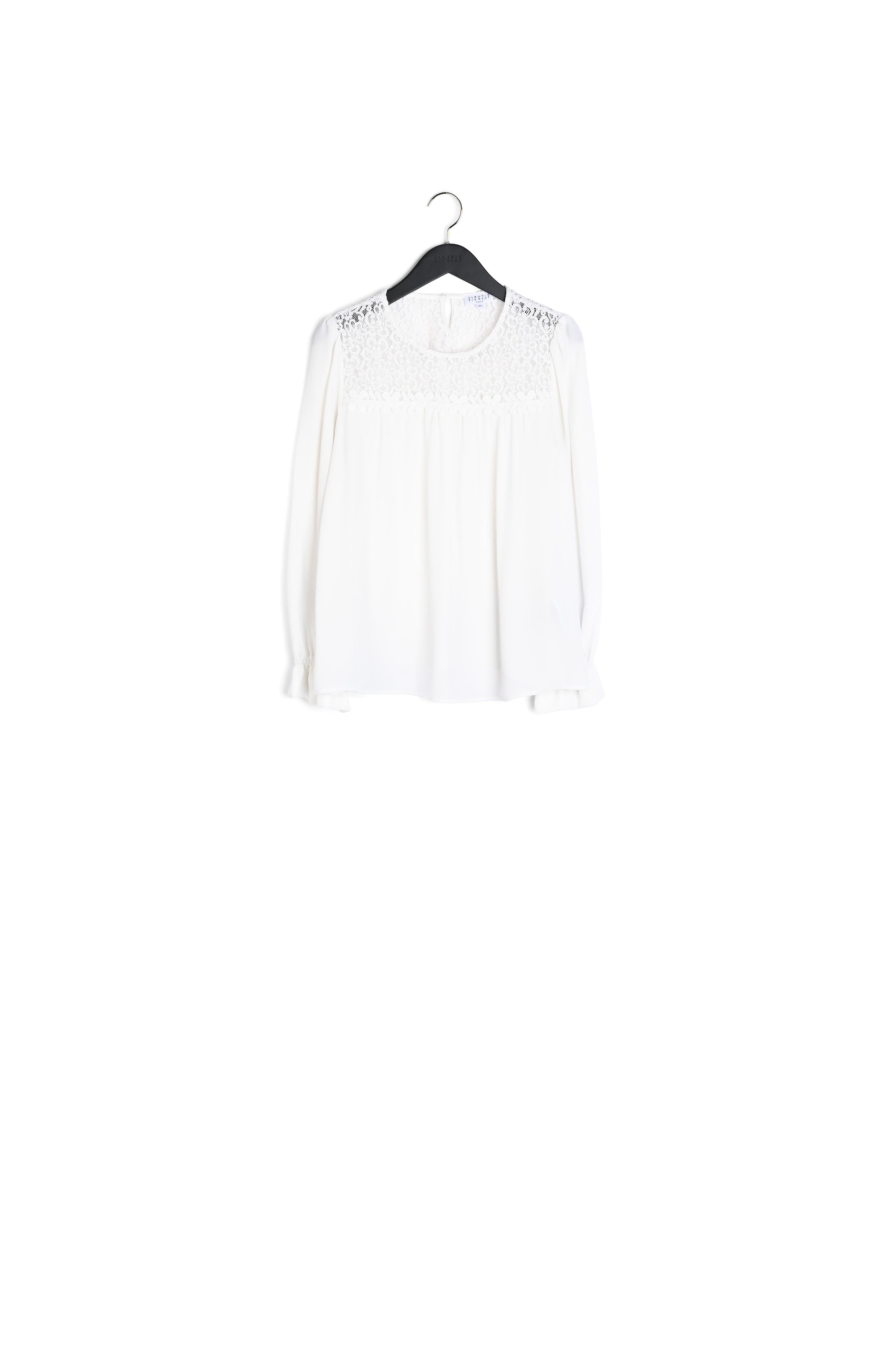 Blouse à détails guipures. Faume - seconde main