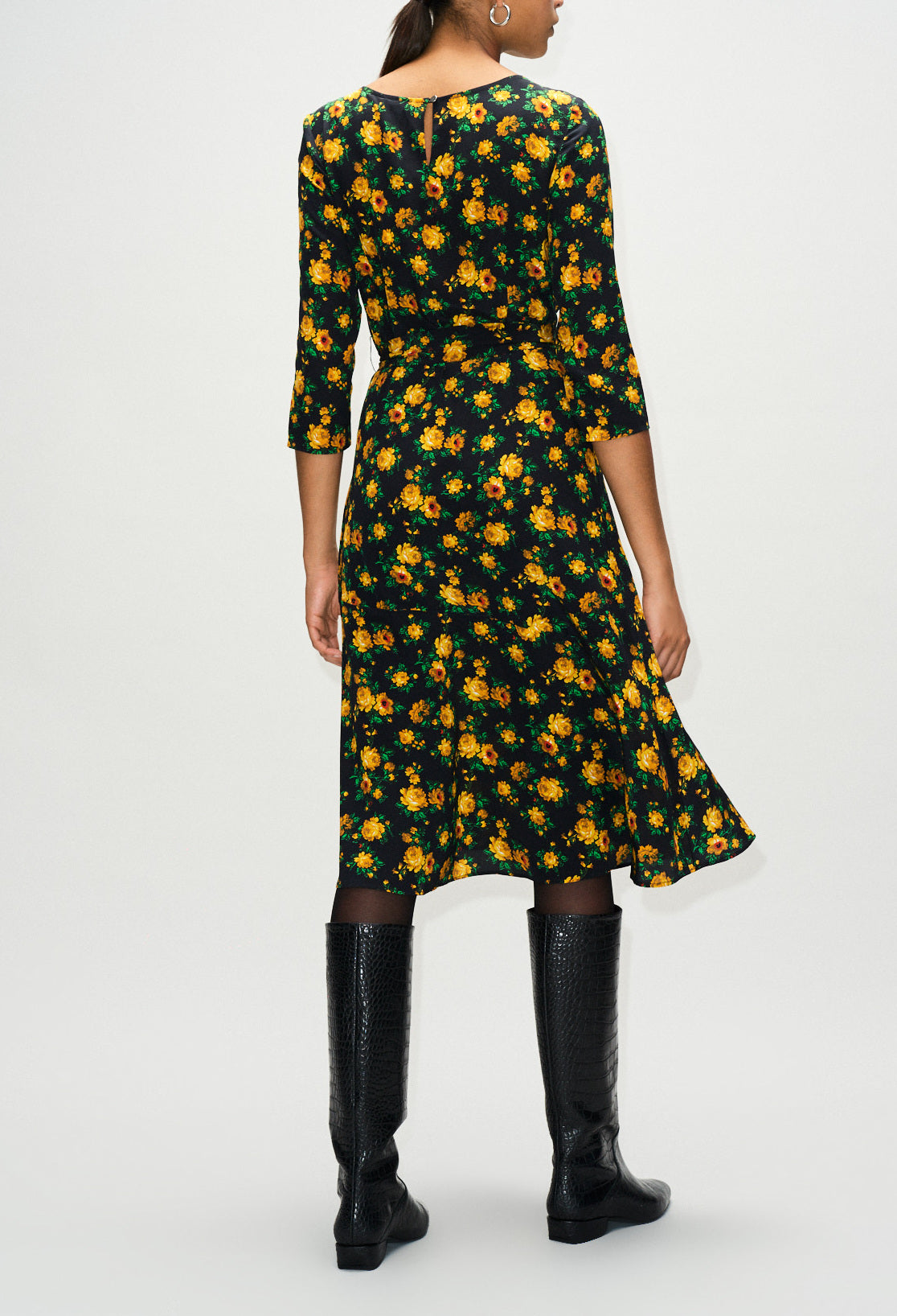 Robe longue soie imprimé fleuri Faume - seconde main