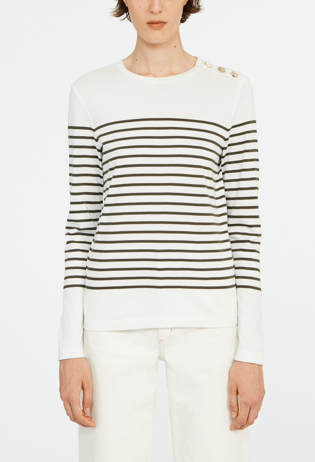 T-shirt marinièr à bouton Faume - seconde main