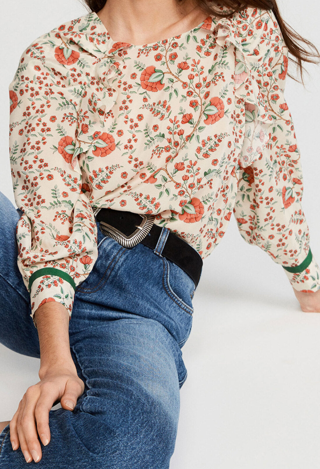 Blouse fleurie Faume - seconde main