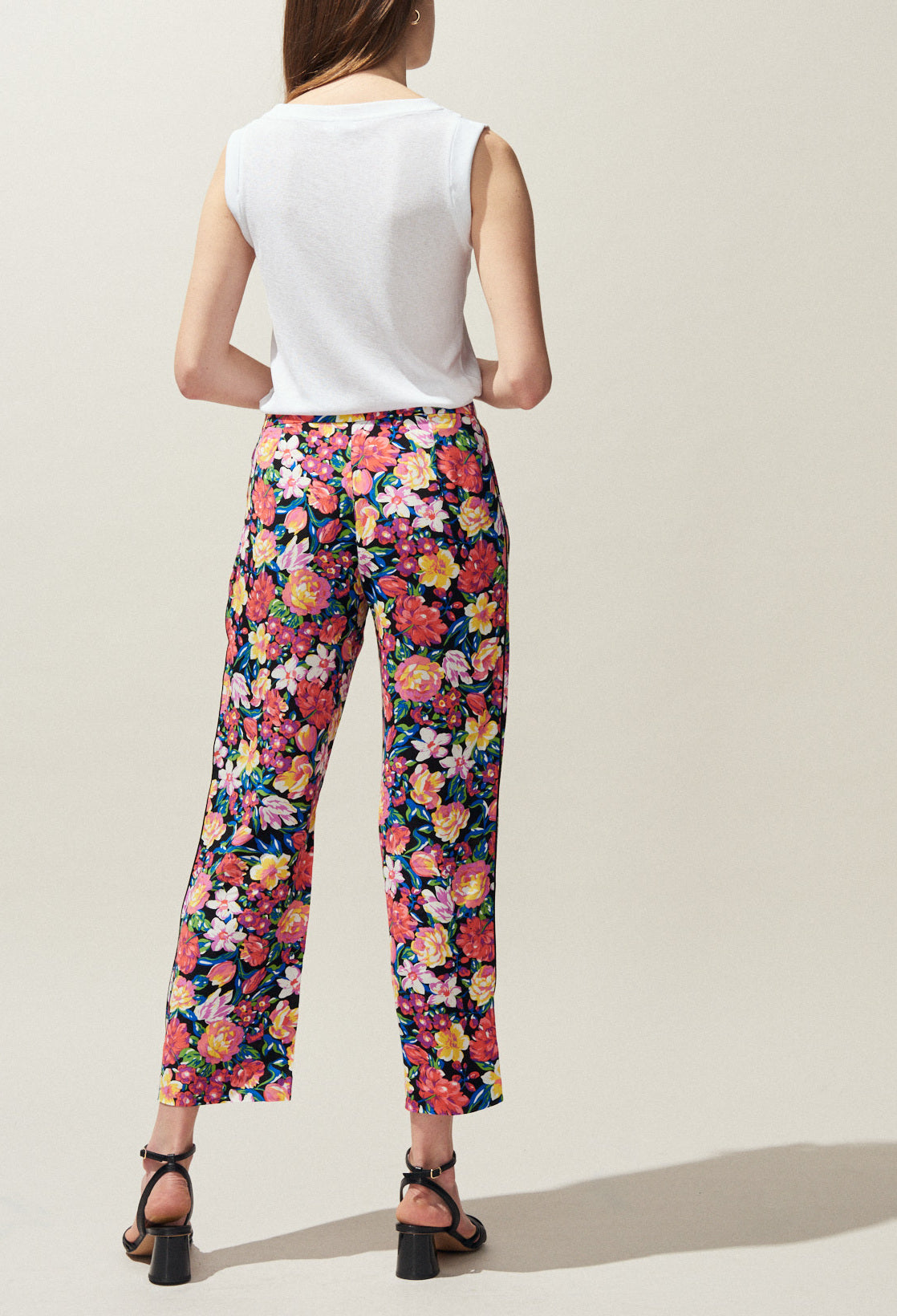 Pantalon fluide imprimé fleurs Faume - seconde main