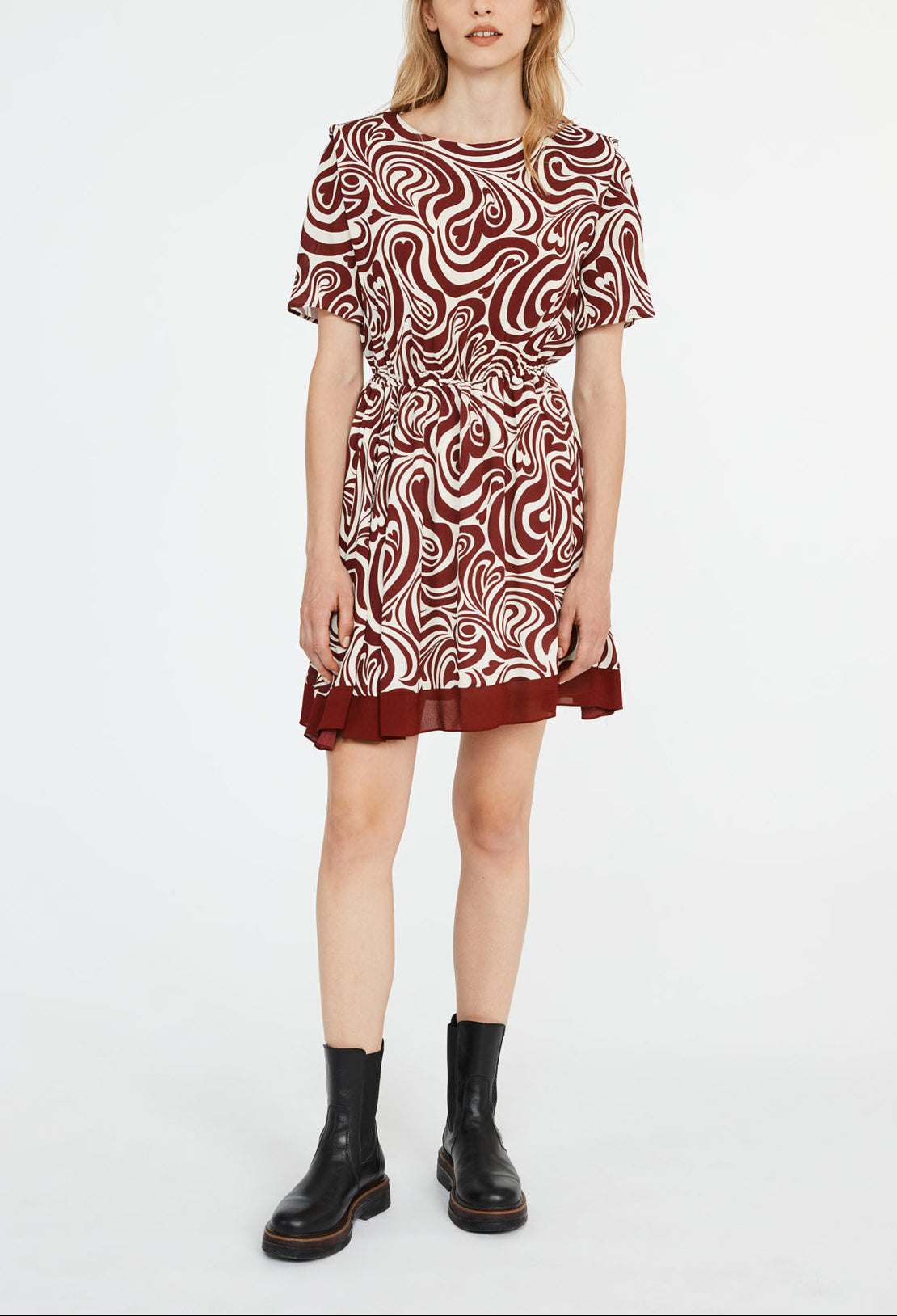 Robe courte imprimés cœur Faume - seconde main