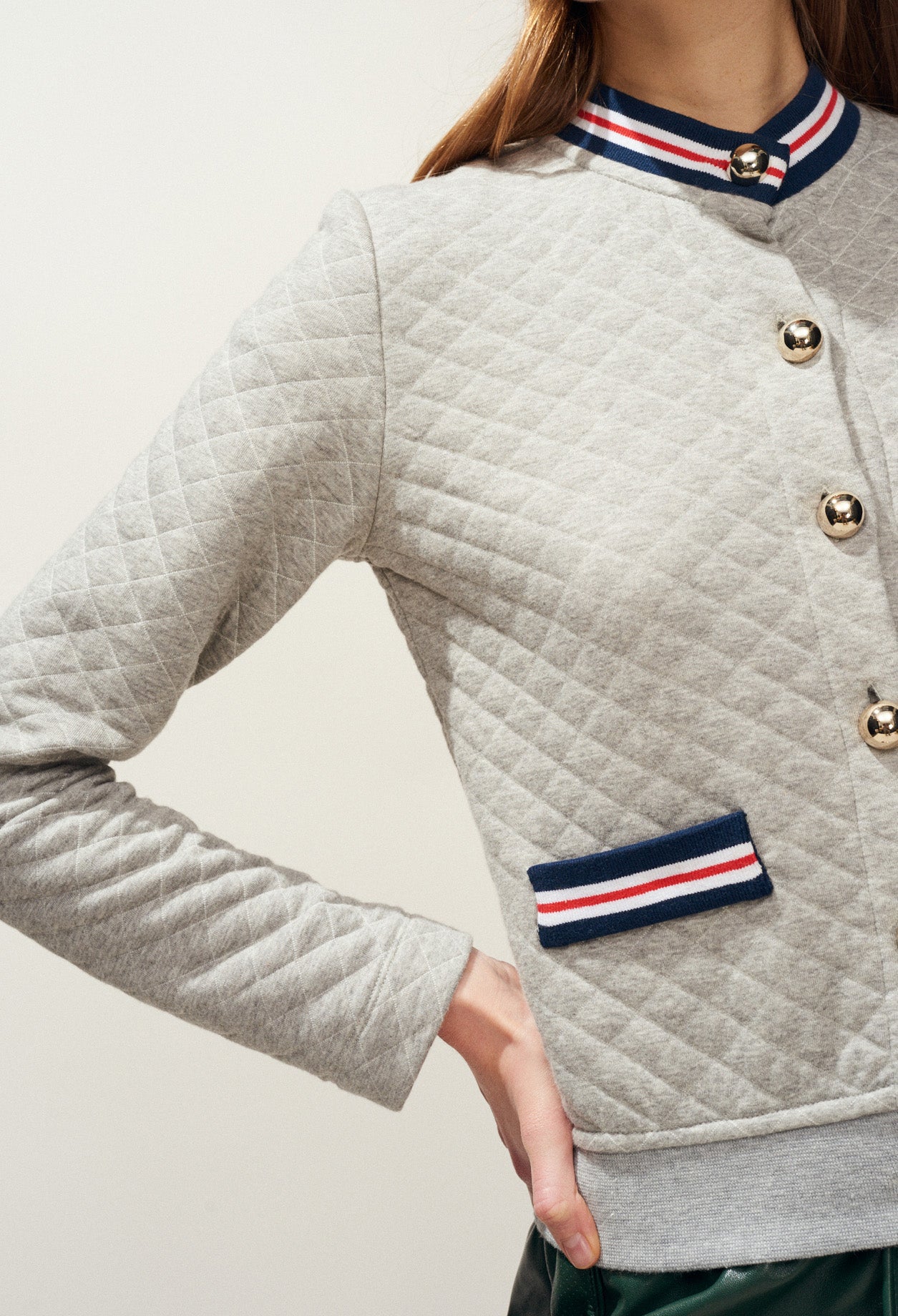 Cardigan en jersey matelassé Faume - seconde main