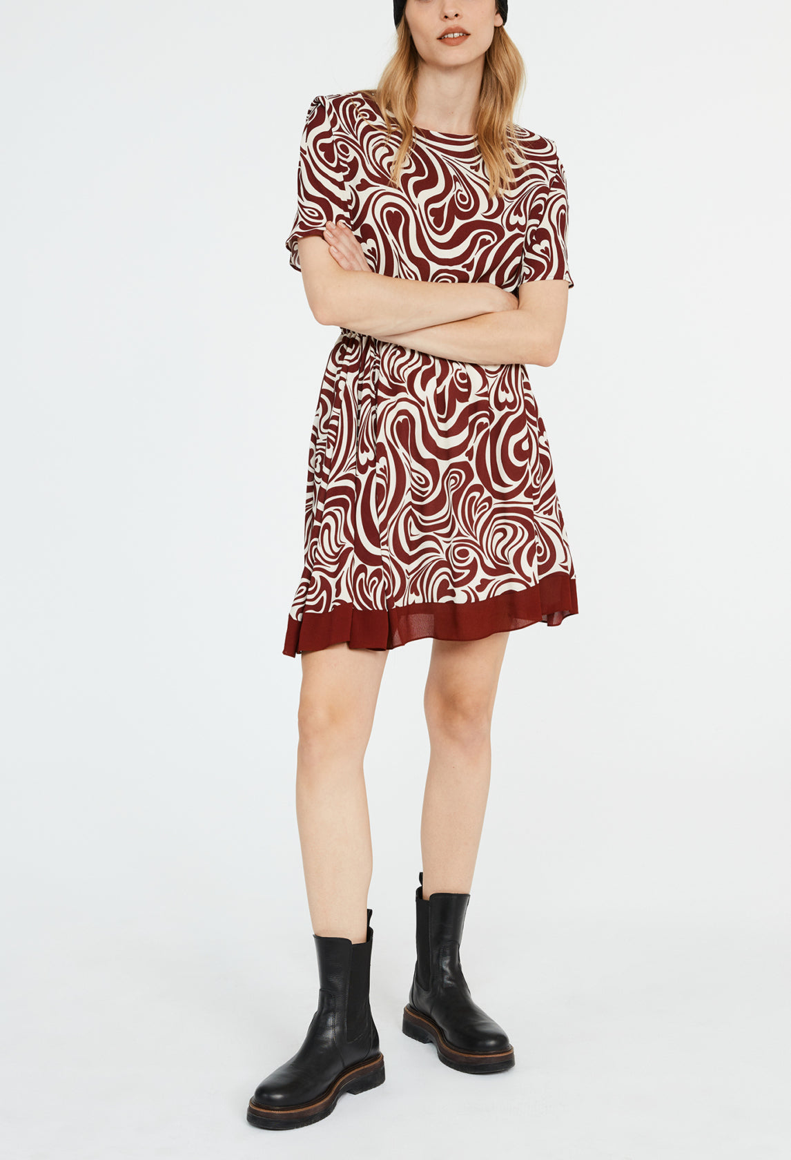 Robe courte imprimés cœur Faume - seconde main