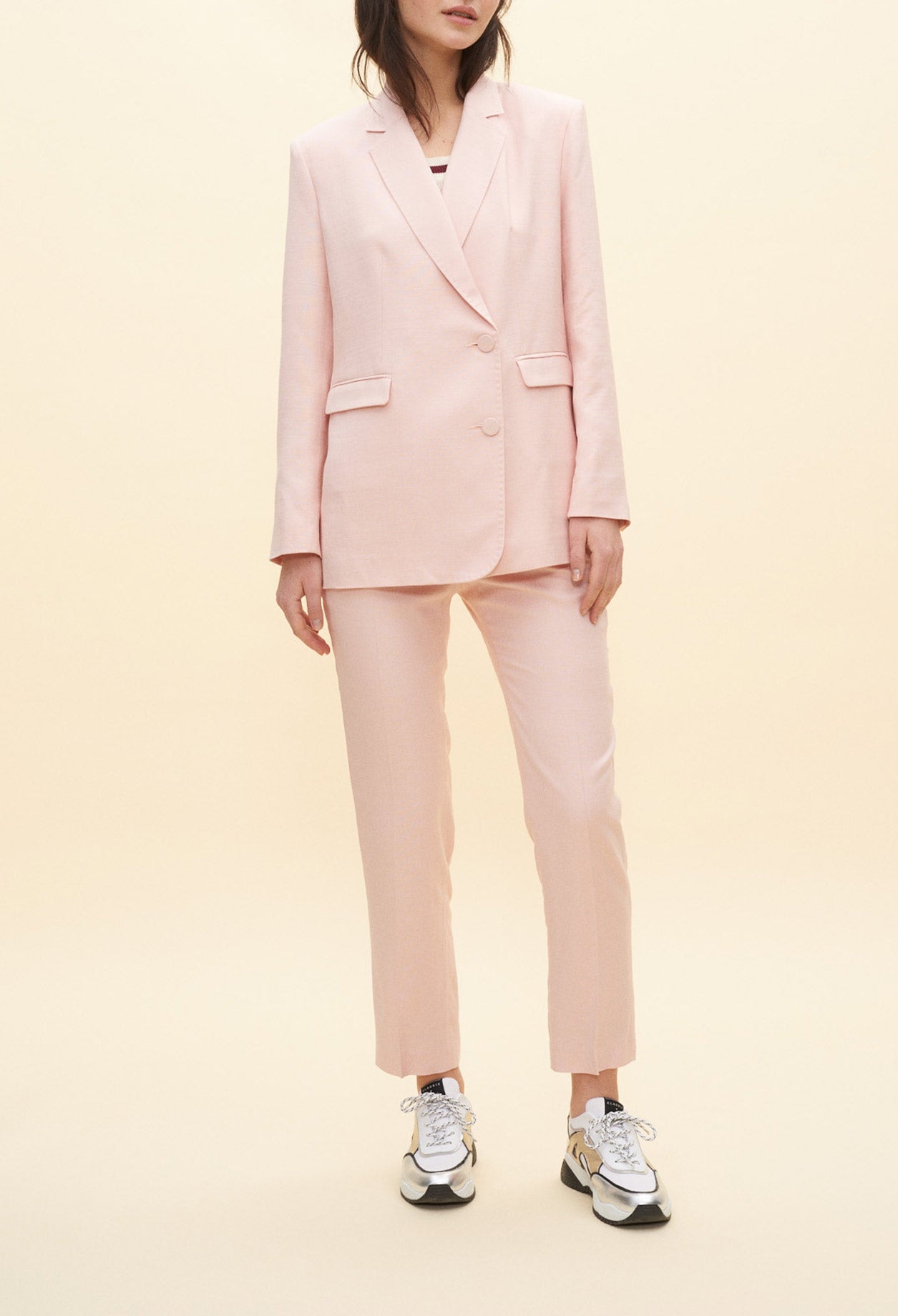 Veste de tailleur rose Faume - seconde main