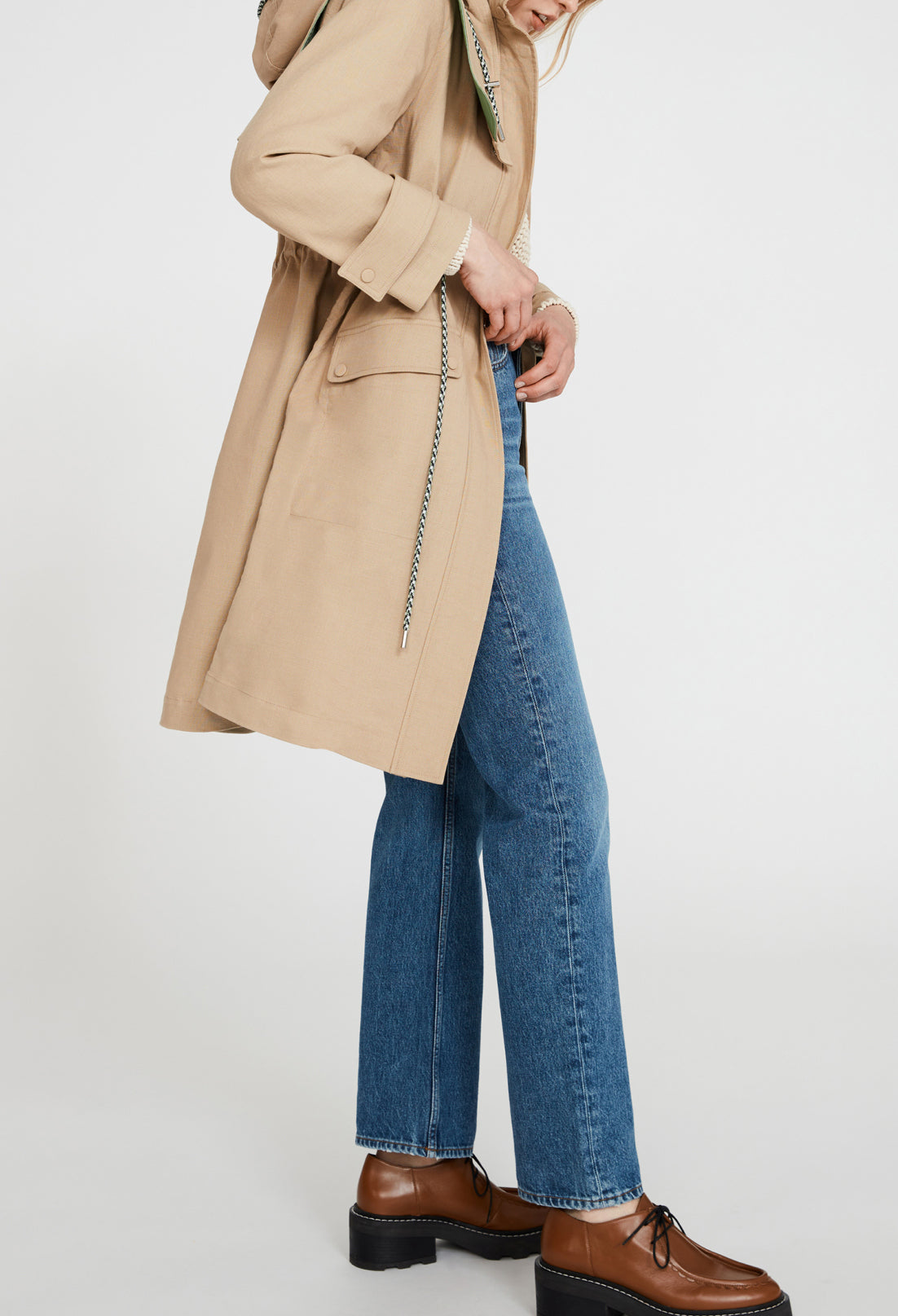 Trench long à capuche Faume - seconde main