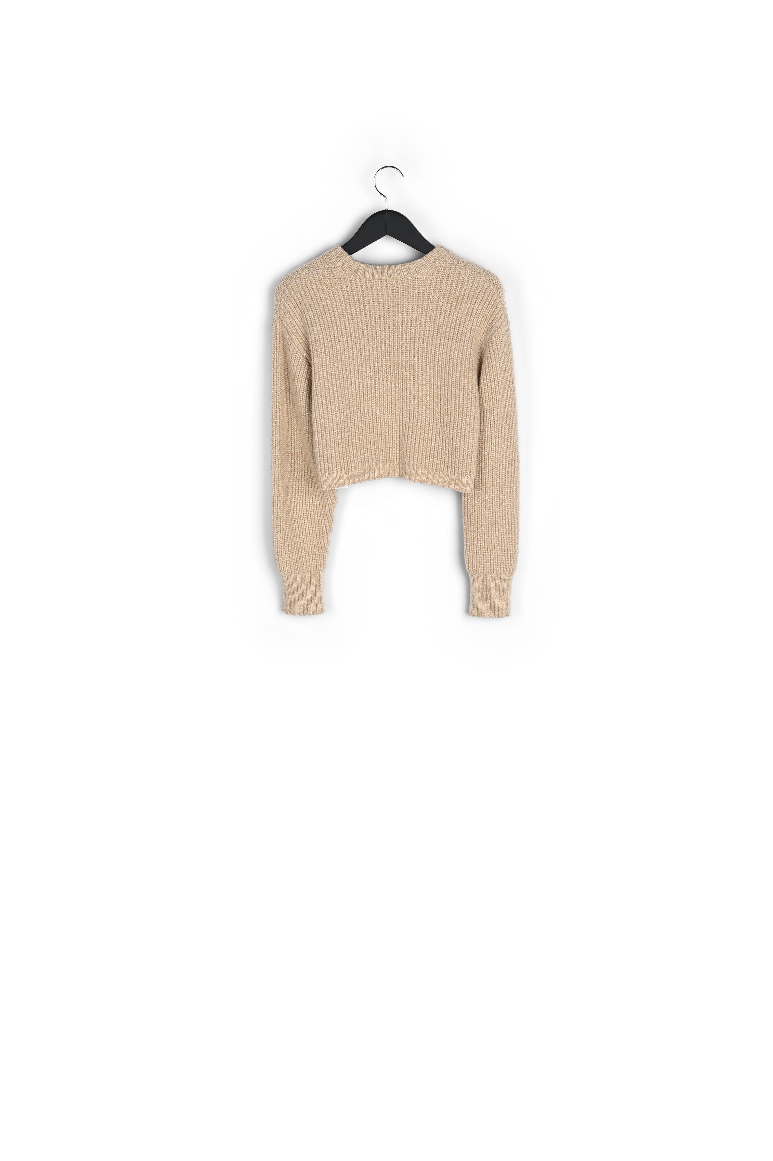 Pull beige court maille Faume - seconde main