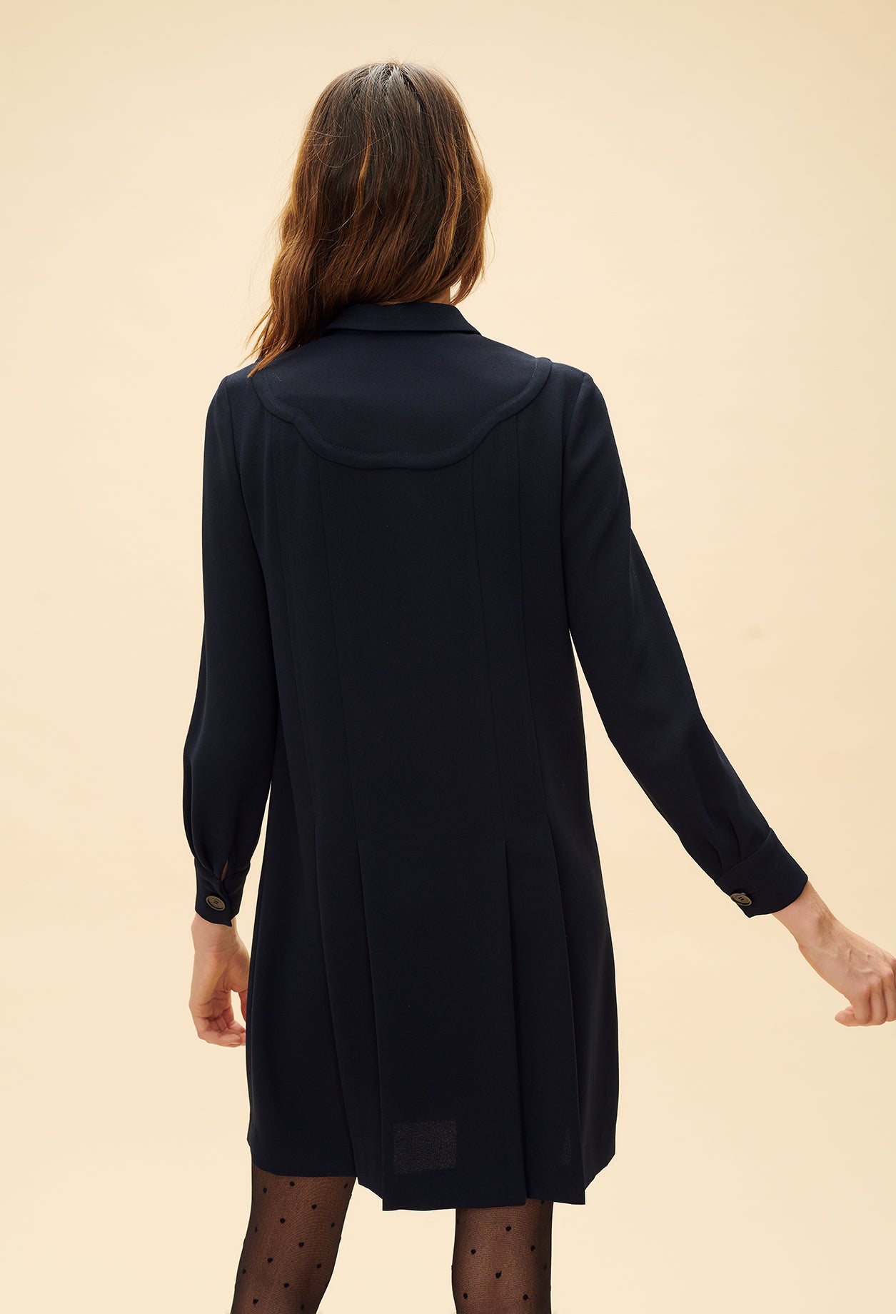 Robe plissée col chemise boutonnée Faume - seconde main