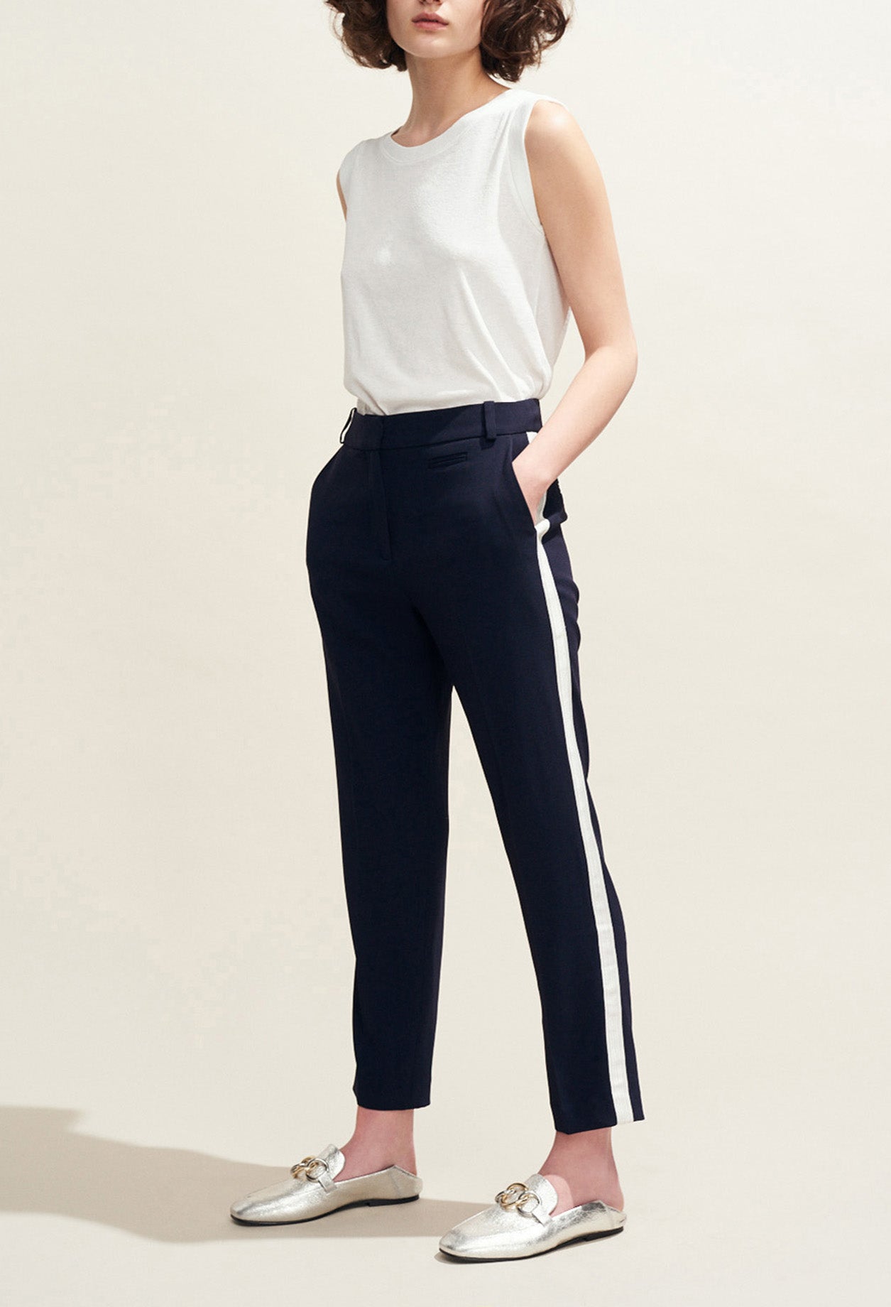 Pantalon bandes sporty latérales Faume - seconde main