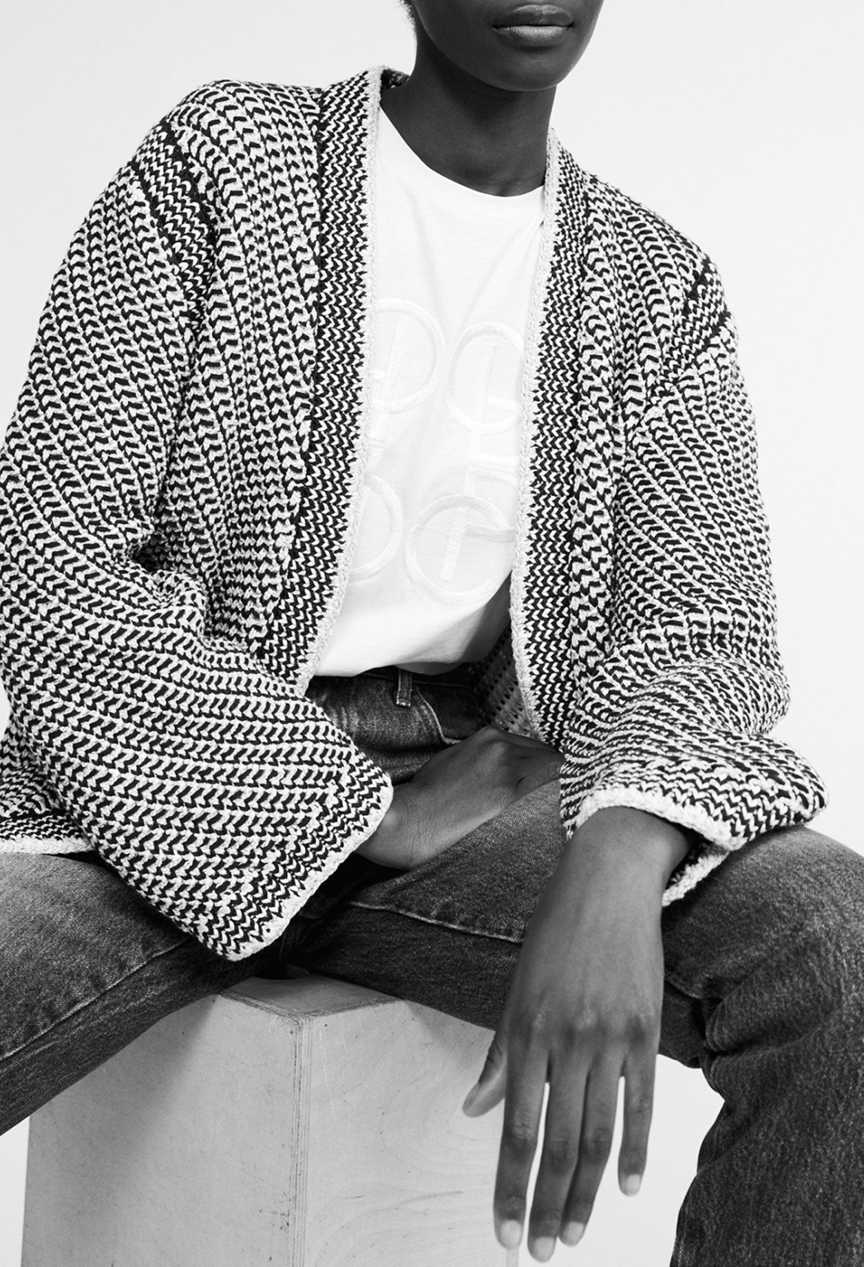 Cardigan oversize en coton biologique Faume - seconde main