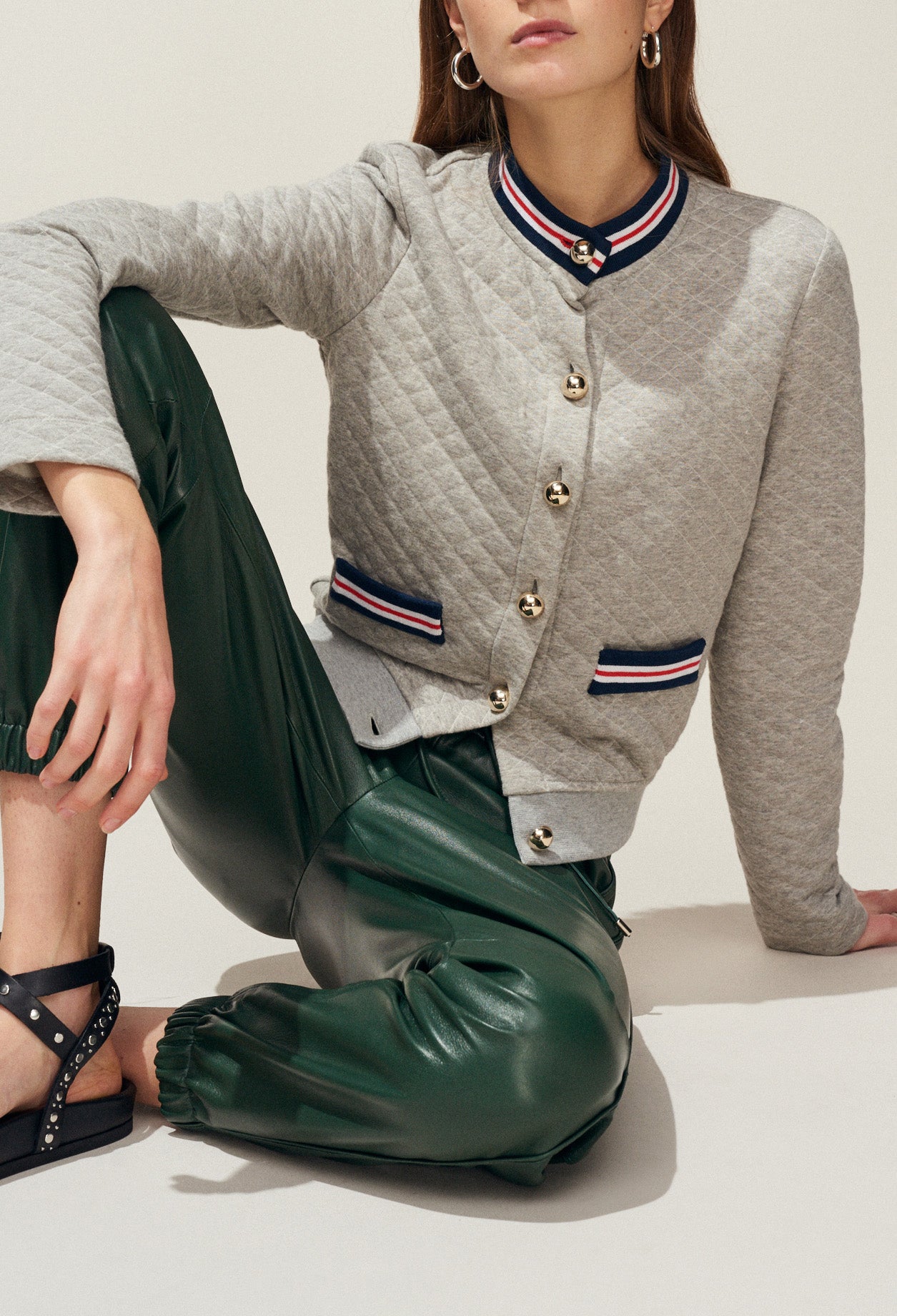 Cardigan en jersey matelassé Faume - seconde main