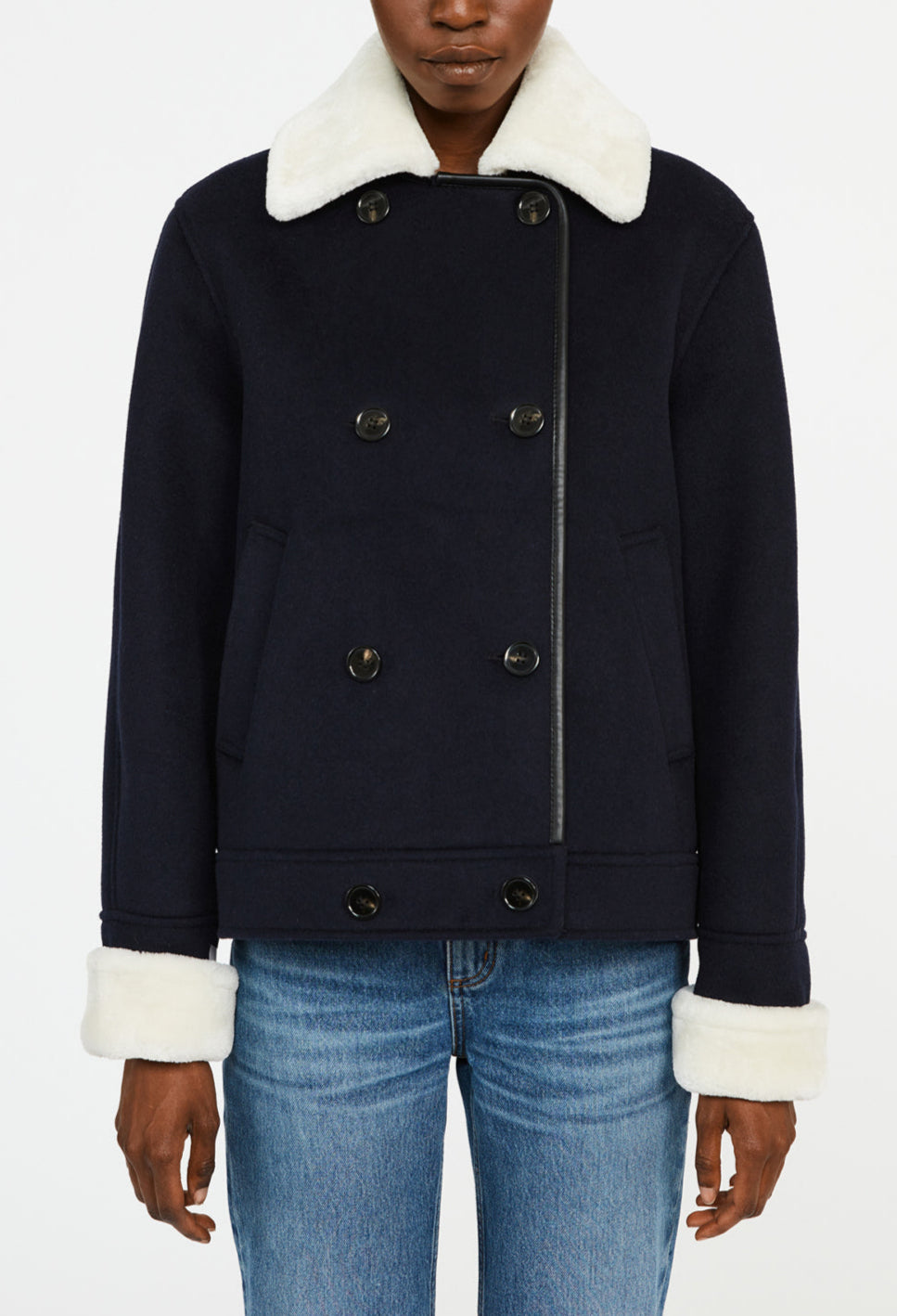 Blouson effet peau lainée Faume - seconde main