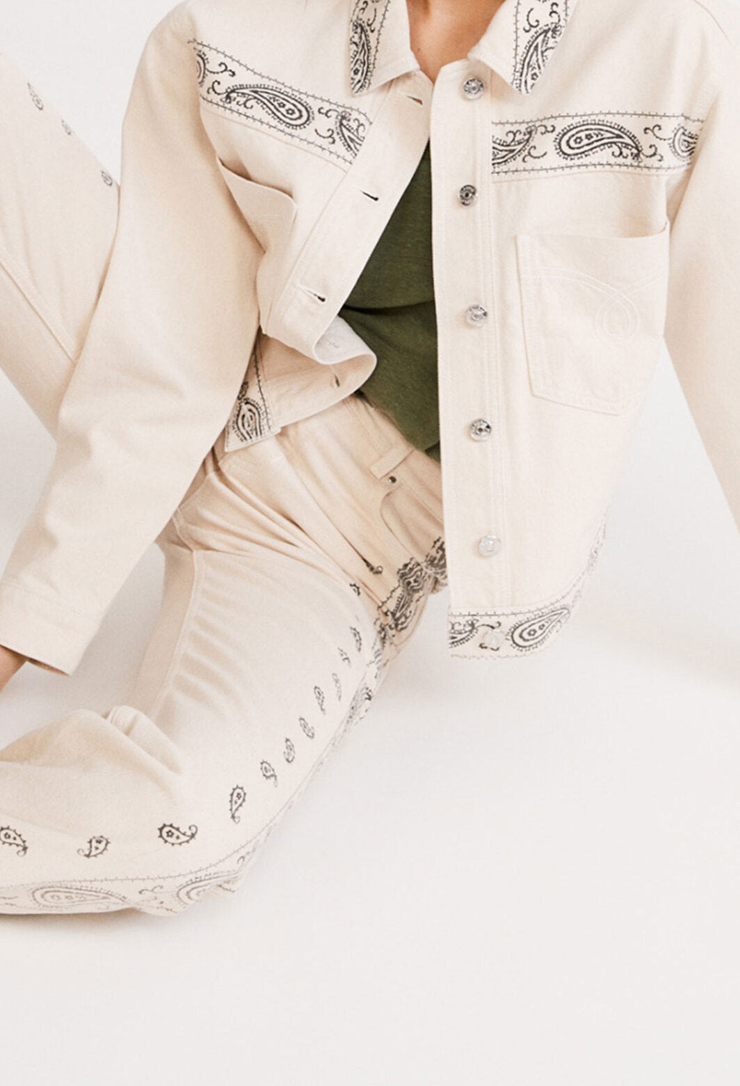 Veste imprimée en jean économe en eau Faume - seconde main