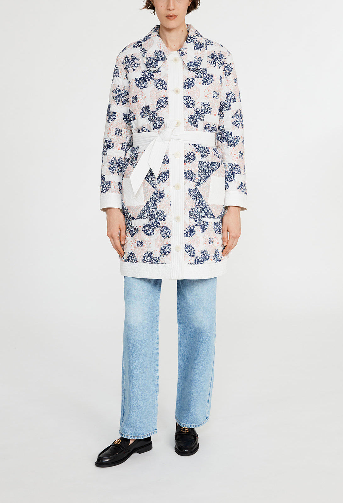 Manteau matelassé à motifs patchwork Faume - seconde main