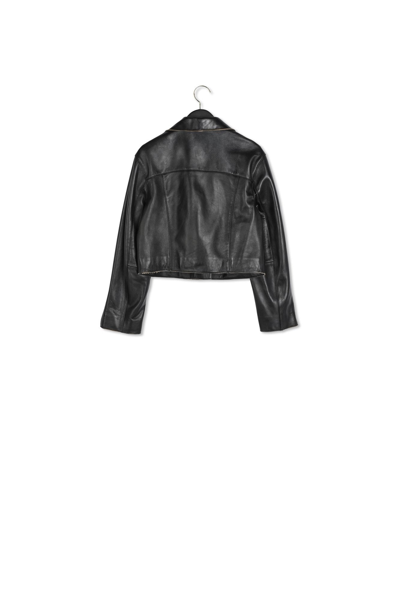 Blouson de motard en cuir Faume - seconde main