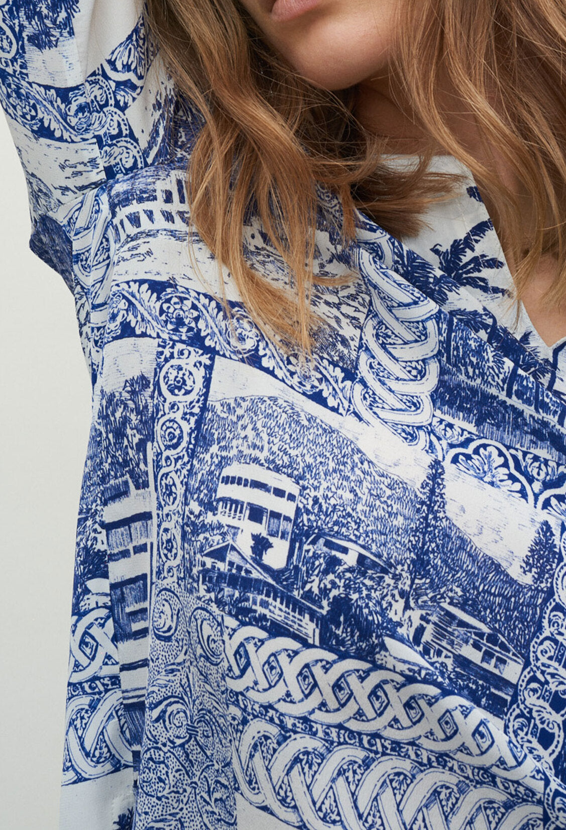 Blouse imprimée en soie Faume - seconde main