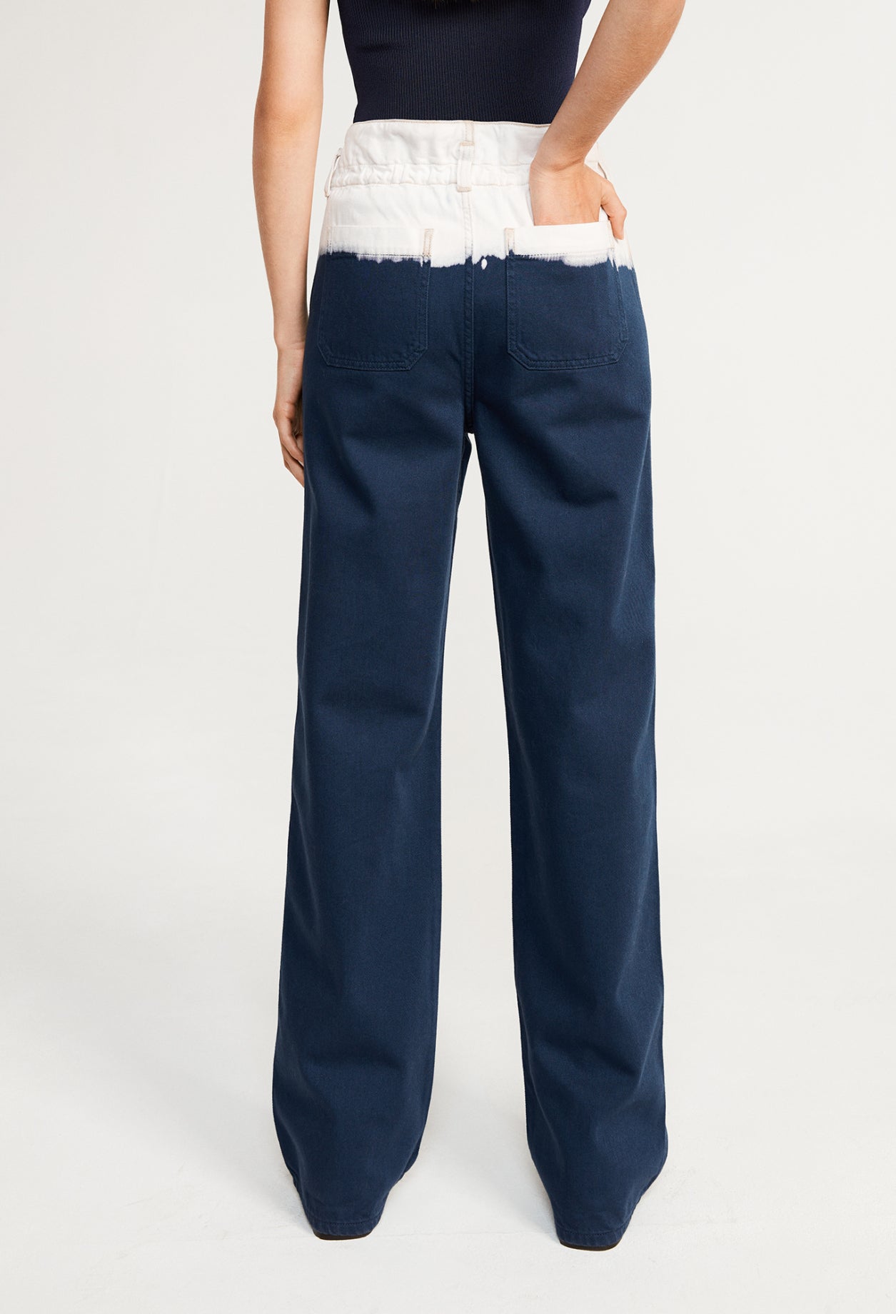 Jean droit en denim ecowash Faume - seconde main