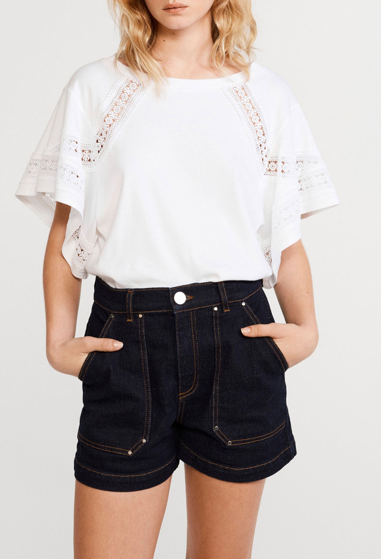 T-shirt court en coton biologique Faume - seconde main