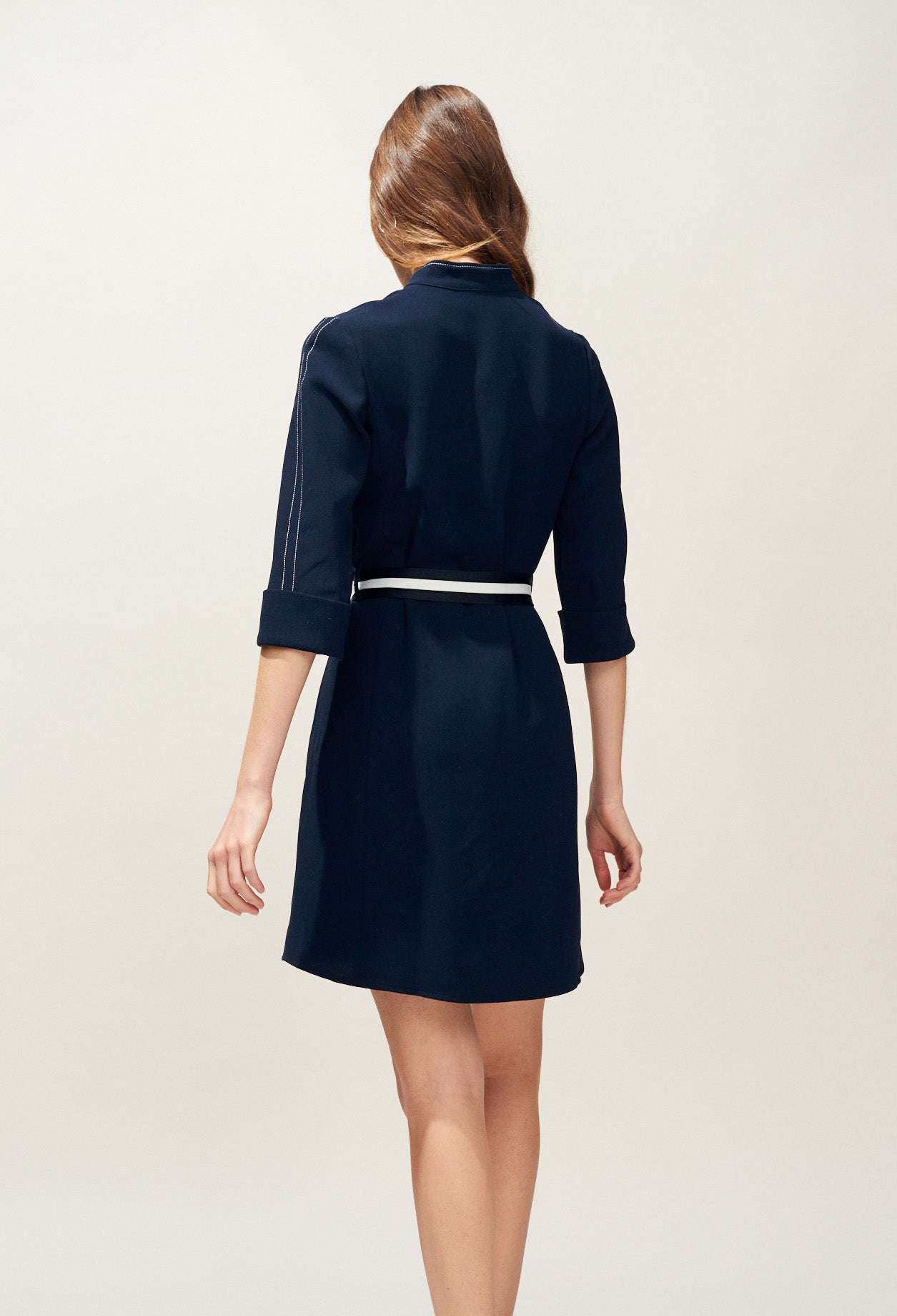 Robe manches courtes ceinturée Faume - seconde main