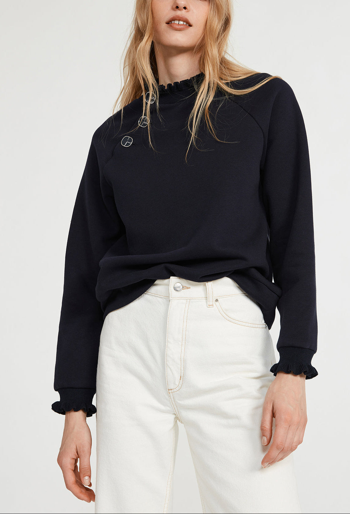 Sweatshirt à col volanté Faume - seconde main