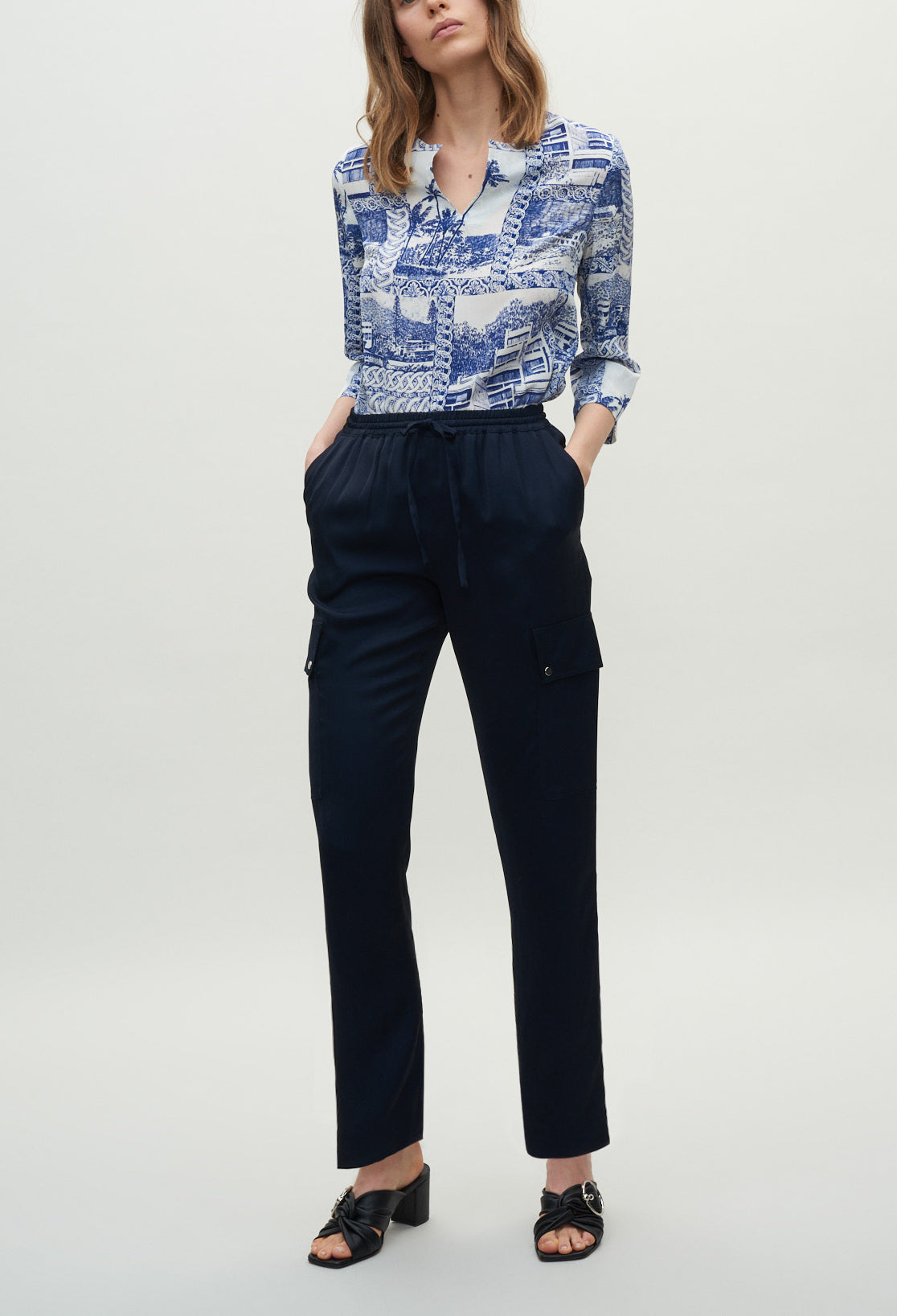 Blouse imprimée en soie Faume - seconde main