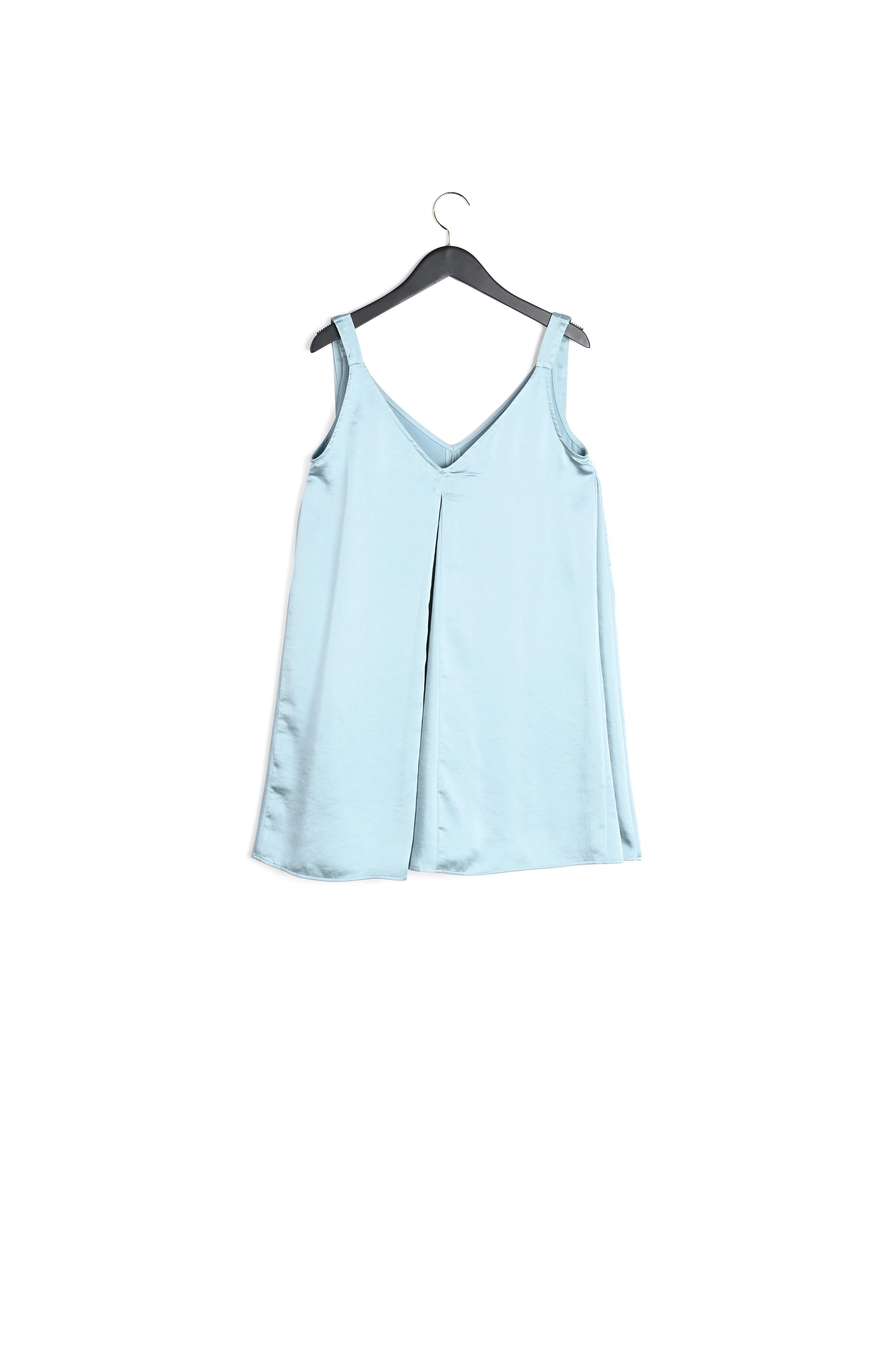 Robe courte satinée vert d'eau Faume - seconde main