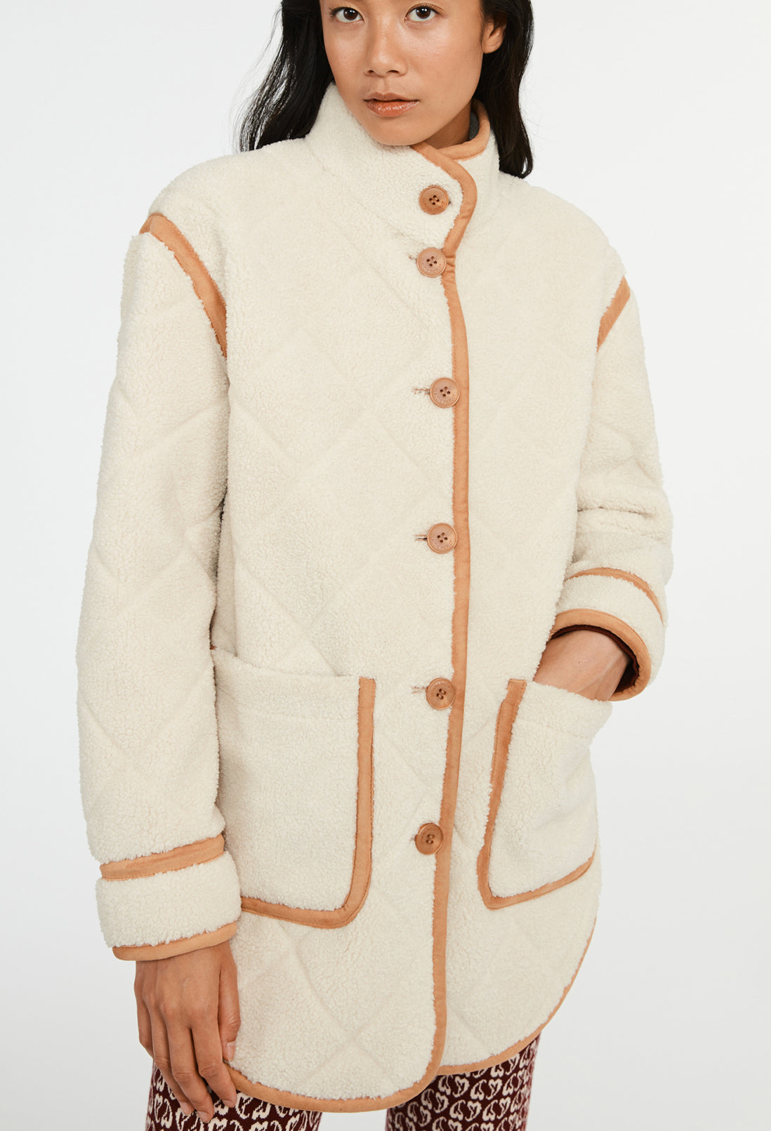 Manteau effet peau lainée Faume - seconde main